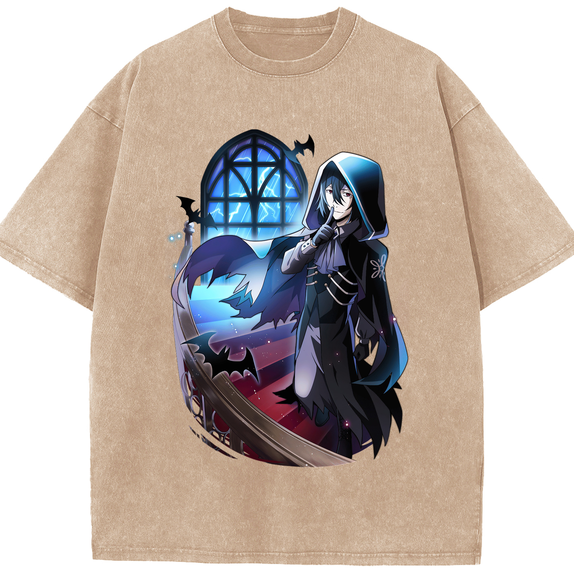 （画像用） 文豪ストレイドッグス Bungo Stray Dogs 綿100% ヴィンテージ風 半袖Tシャツ（フロントプリント）