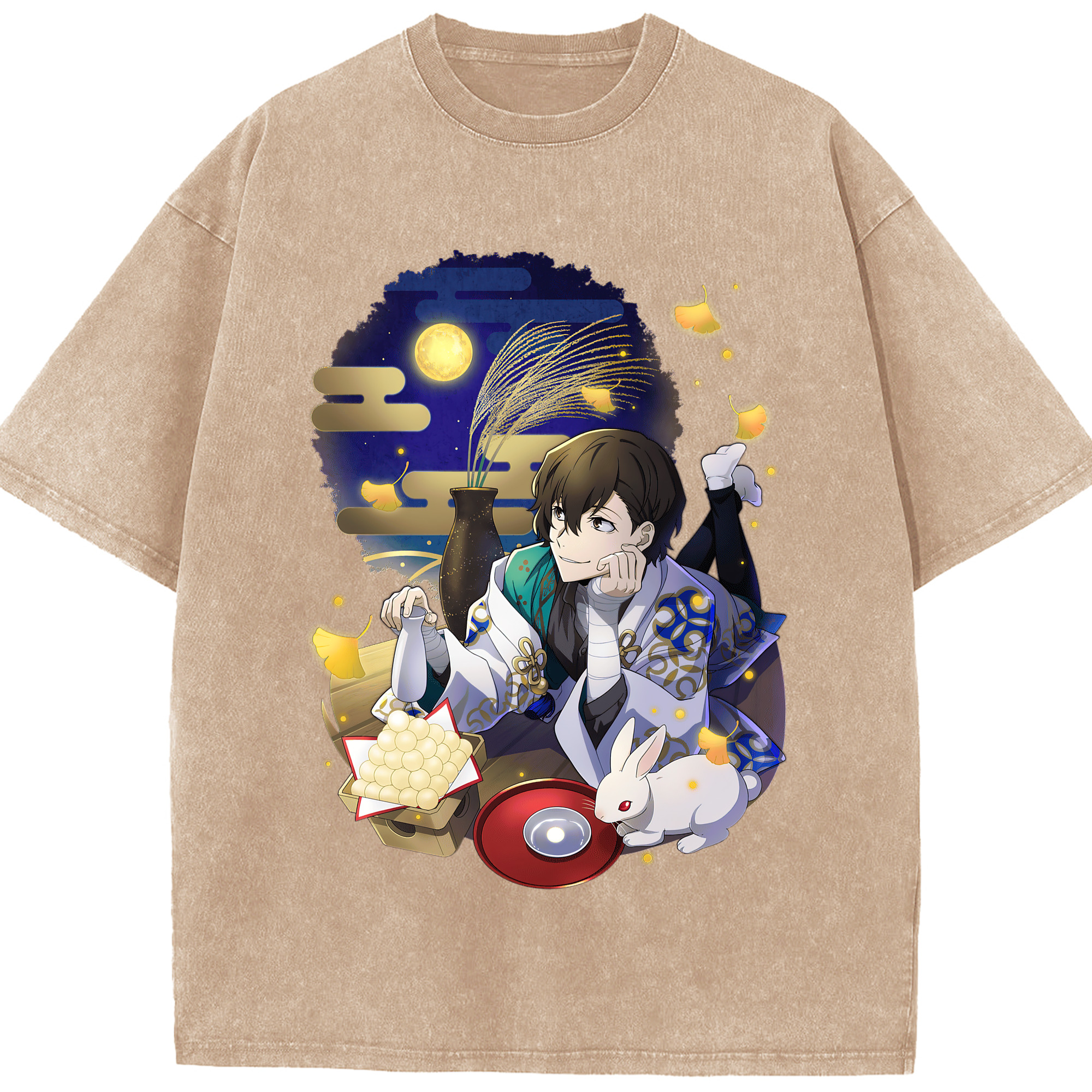 （画像用） 文豪ストレイドッグス Bungo Stray Dogs 綿100% ヴィンテージ風 半袖Tシャツ（フロントプリント）