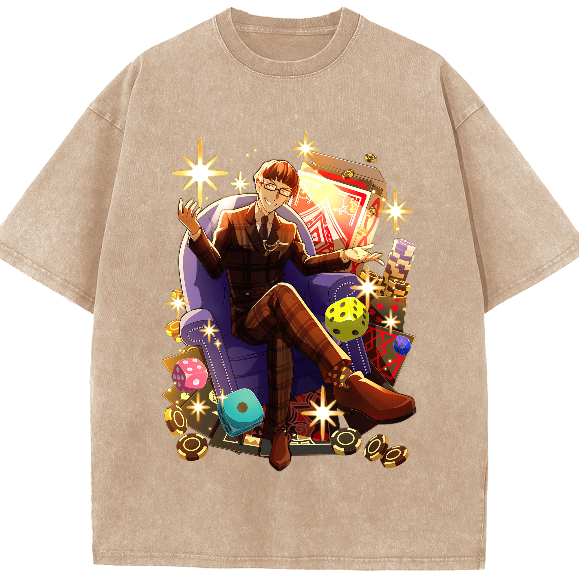 （画像用） 文豪ストレイドッグス Bungo Stray Dogs 綿100% ヴィンテージ風 半袖Tシャツ（フロントプリント）