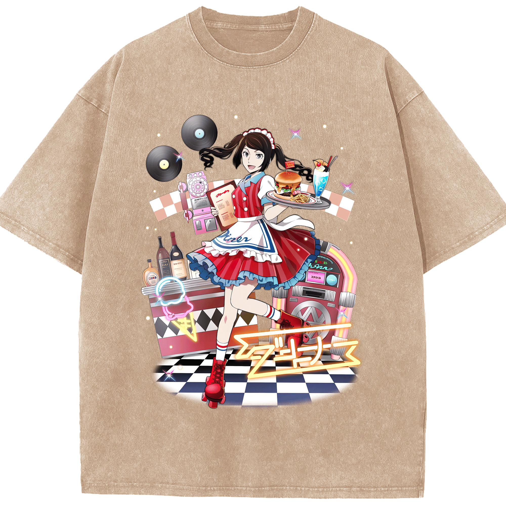 （画像用） 文豪ストレイドッグス Bungo Stray Dogs 綿100% ヴィンテージ風 半袖Tシャツ（フロントプリント）