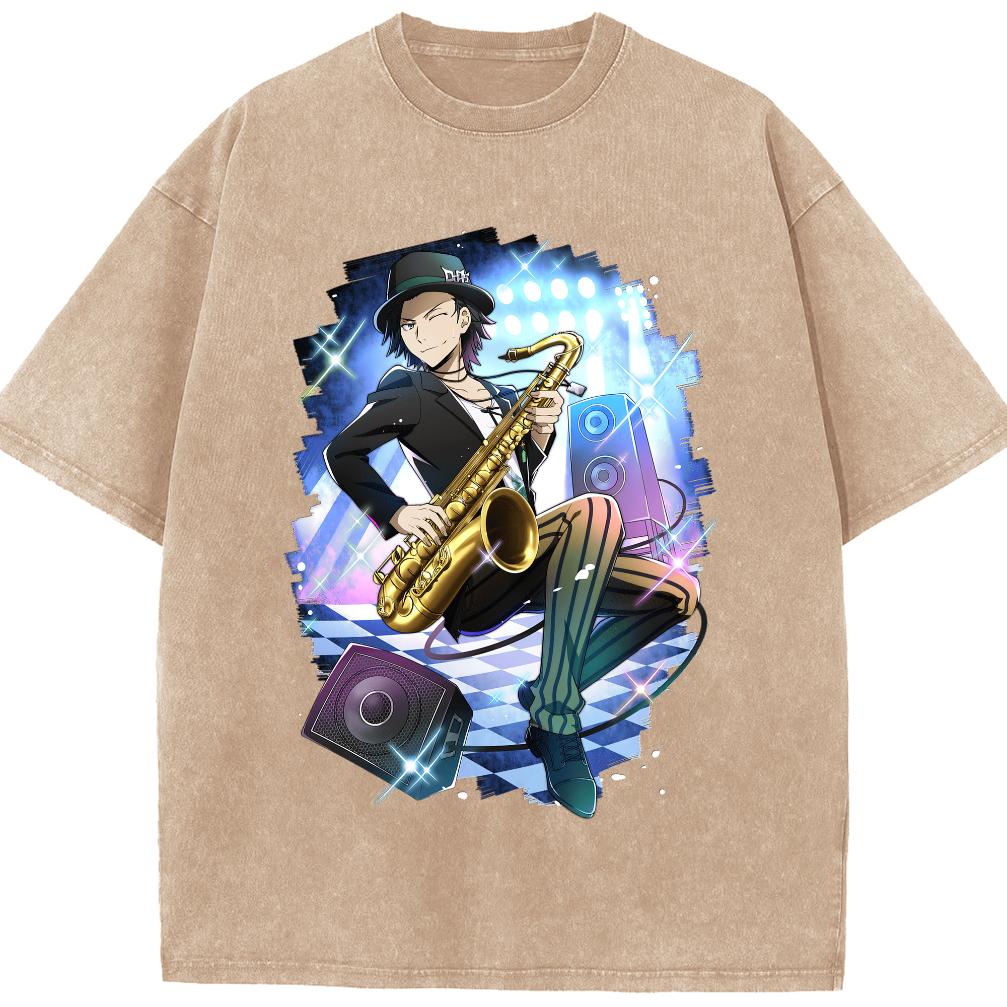 （画像用） 文豪ストレイドッグス Bungo Stray Dogs 綿100% ヴィンテージ風 半袖Tシャツ（フロントプリント）