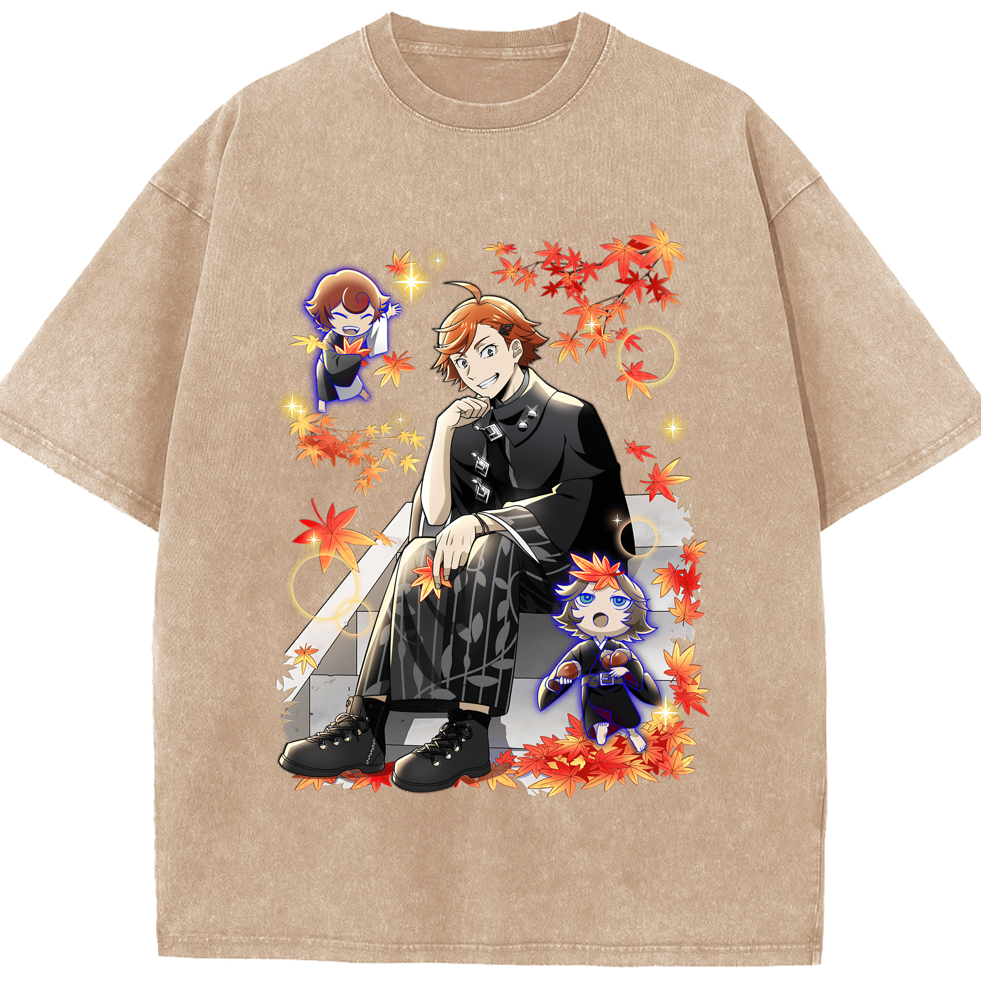 （画像用） 文豪ストレイドッグス Bungo Stray Dogs 綿100% ヴィンテージ風 半袖Tシャツ（フロントプリント）