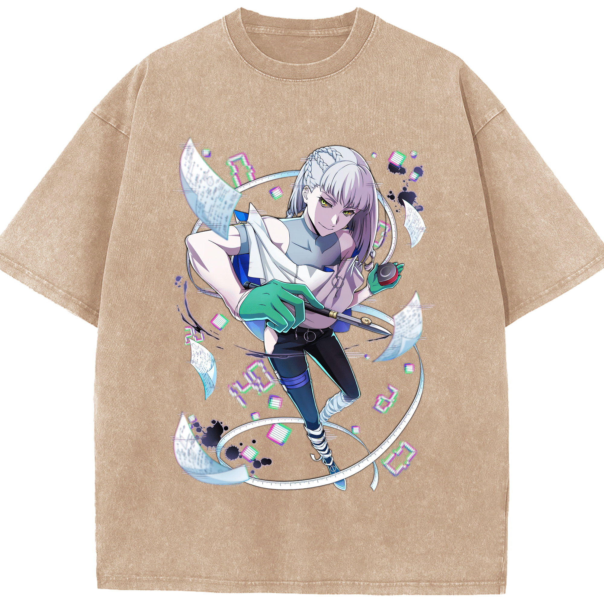 （画像用） 文豪ストレイドッグス Bungo Stray Dogs 綿100% ヴィンテージ風 半袖Tシャツ（フロントプリント）