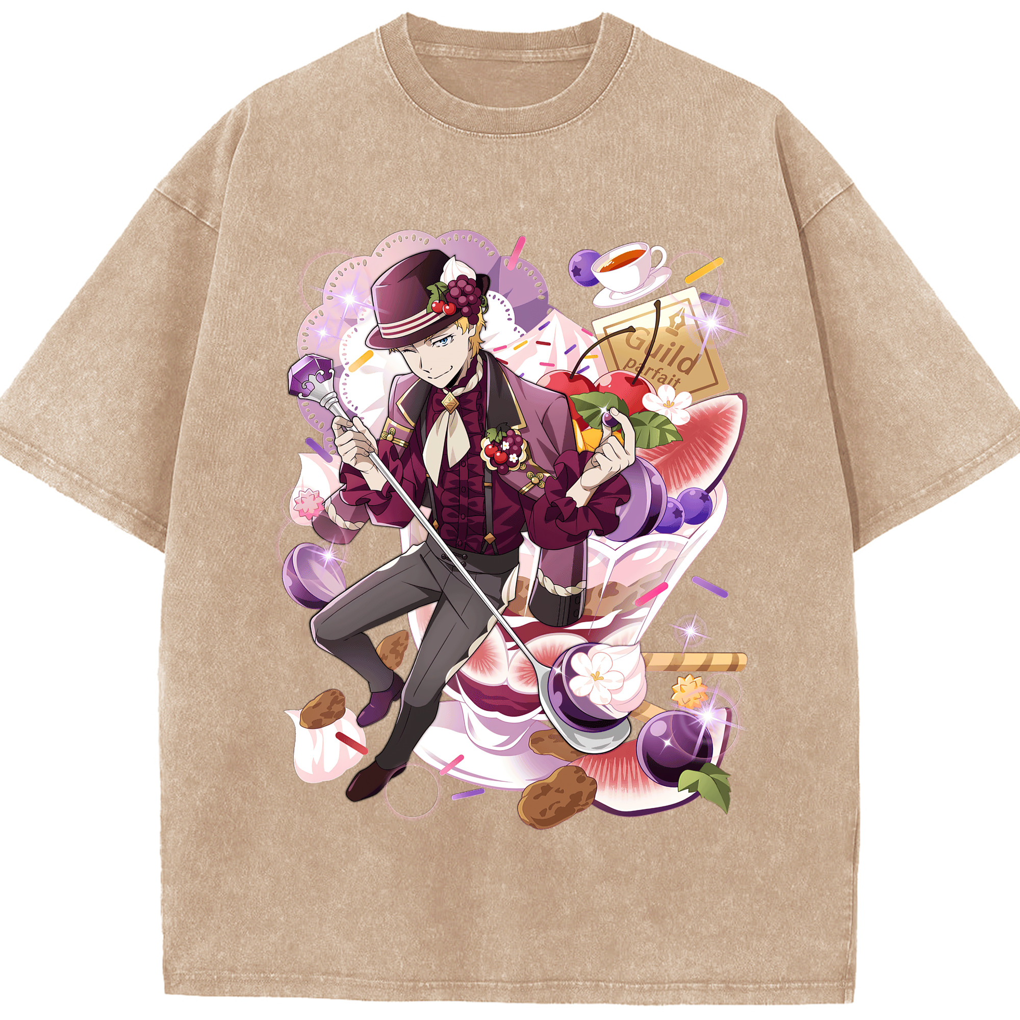 （画像用） 文豪ストレイドッグス Bungo Stray Dogs 綿100% ヴィンテージ風 半袖Tシャツ（フロントプリント）