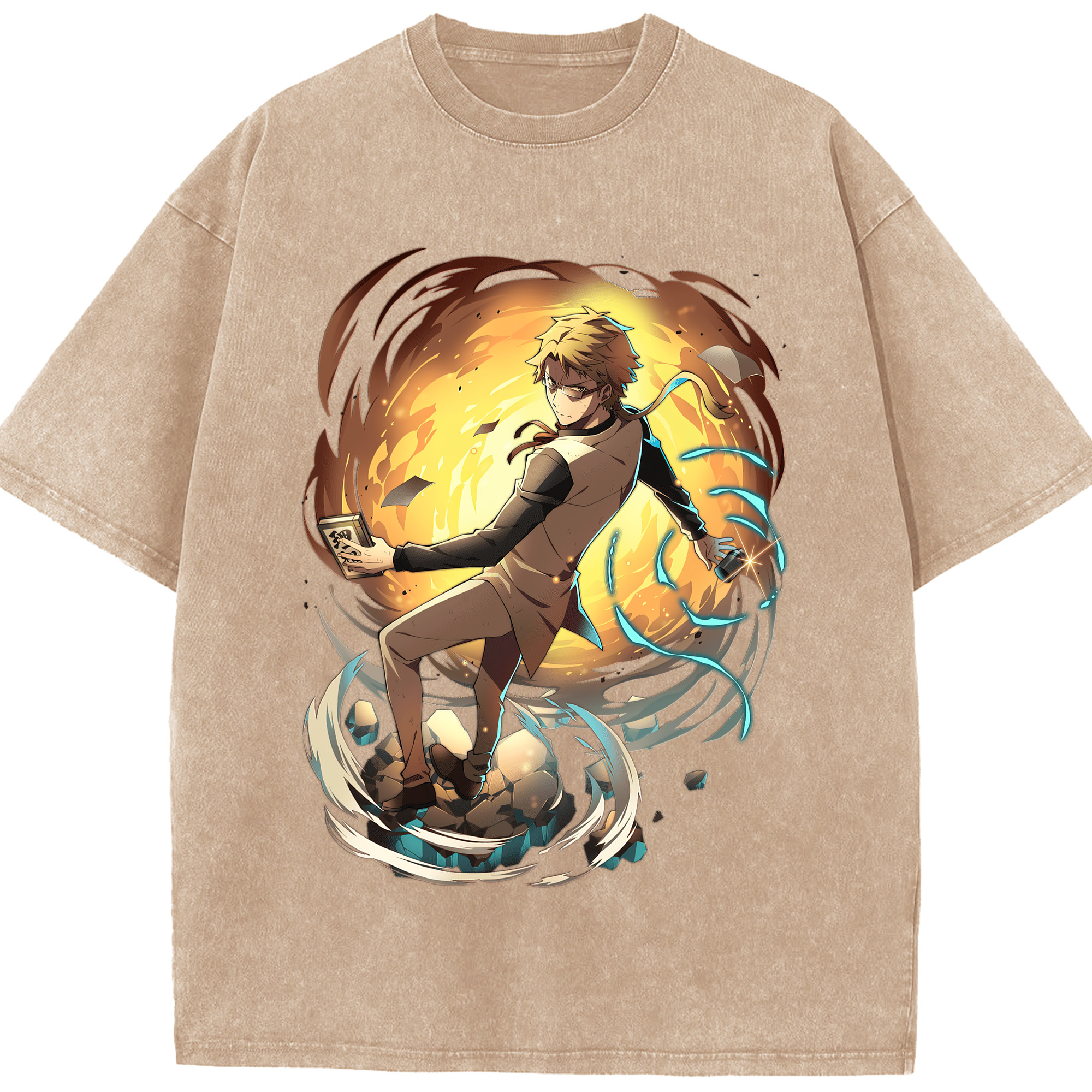（画像用） 文豪ストレイドッグス Bungo Stray Dogs 綿100% ヴィンテージ風 半袖Tシャツ（フロントプリント）
