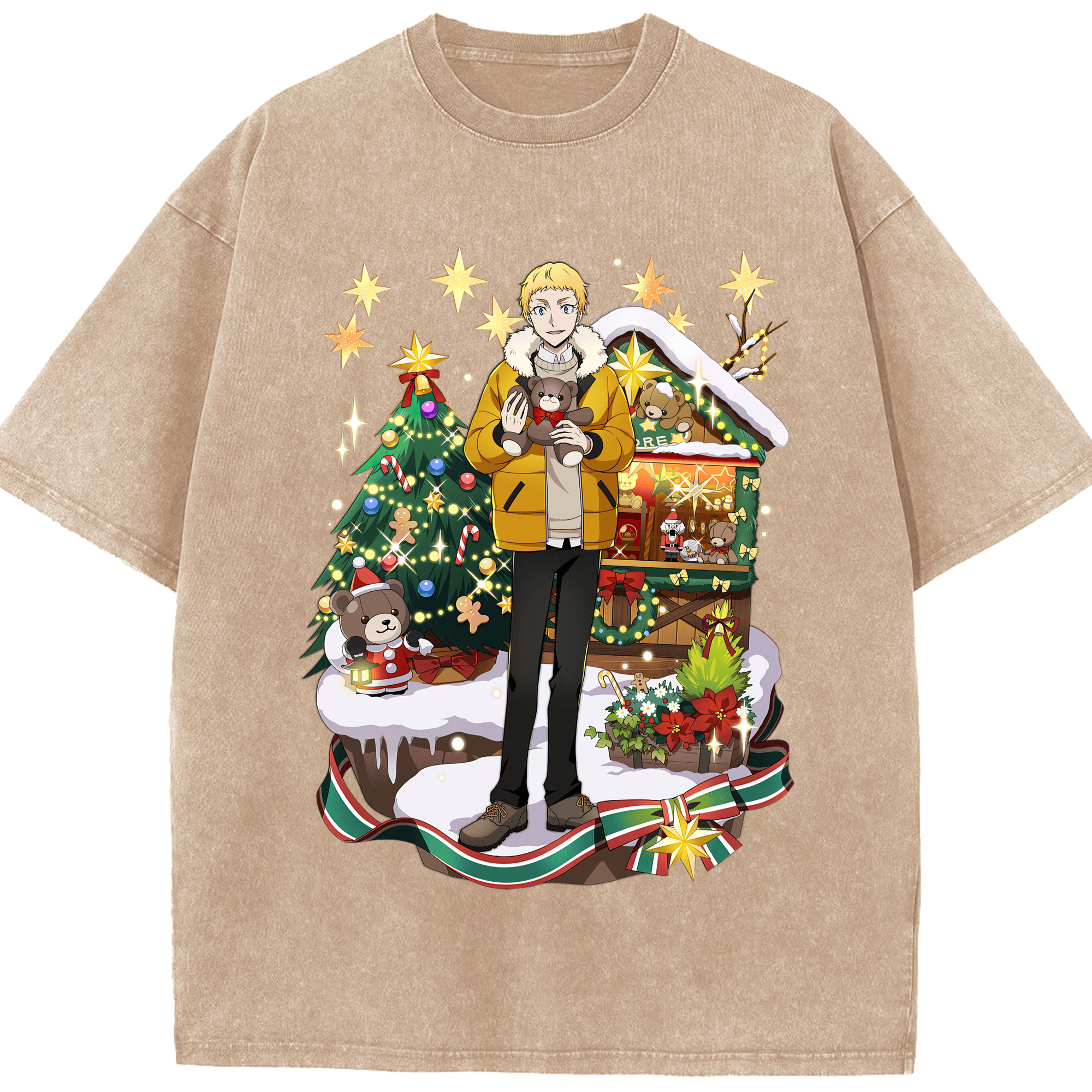 （画像用） 文豪ストレイドッグス Bungo Stray Dogs 綿100% ヴィンテージ風 半袖Tシャツ（フロントプリント）