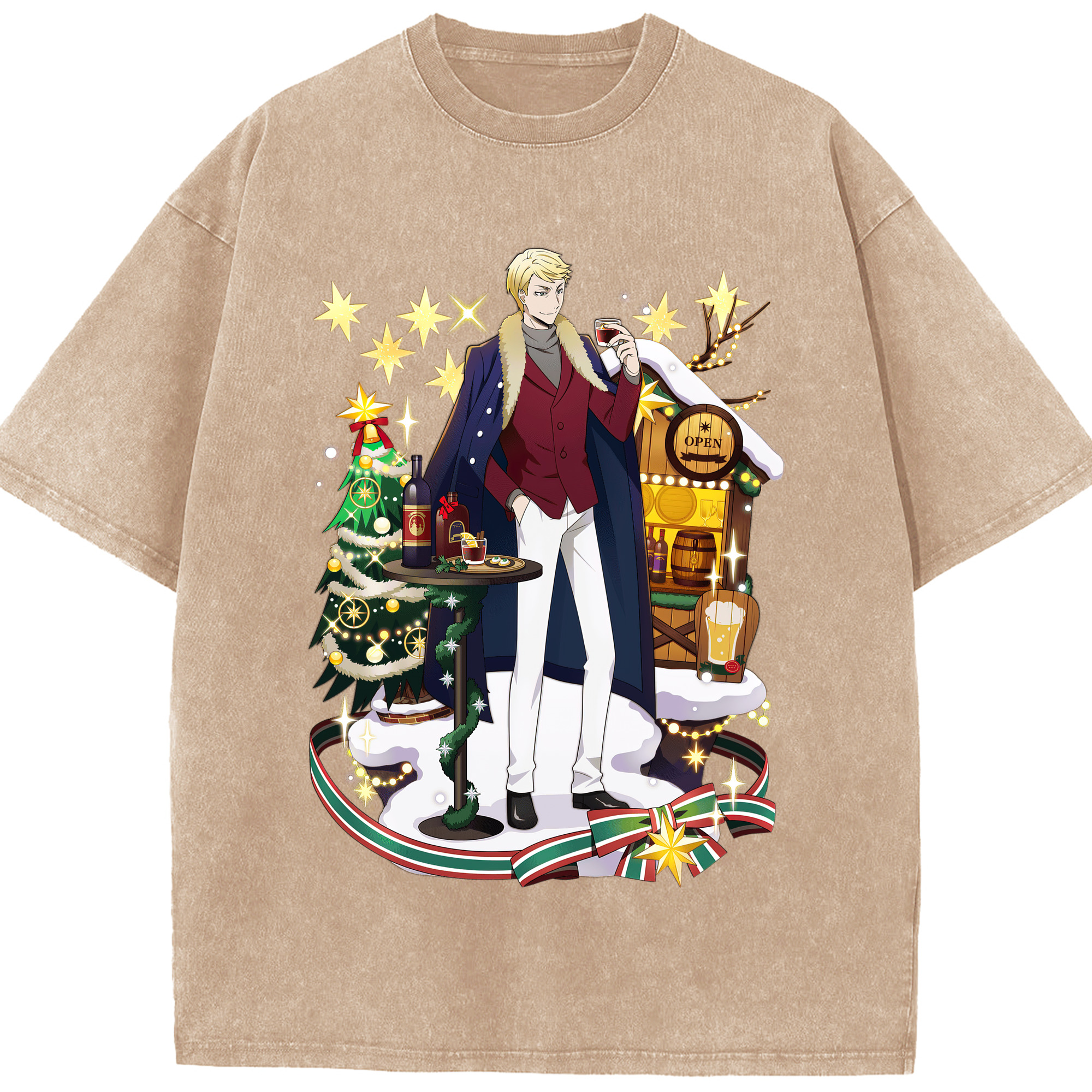 （画像用） 文豪ストレイドッグス Bungo Stray Dogs 綿100% ヴィンテージ風 半袖Tシャツ（フロントプリント）
