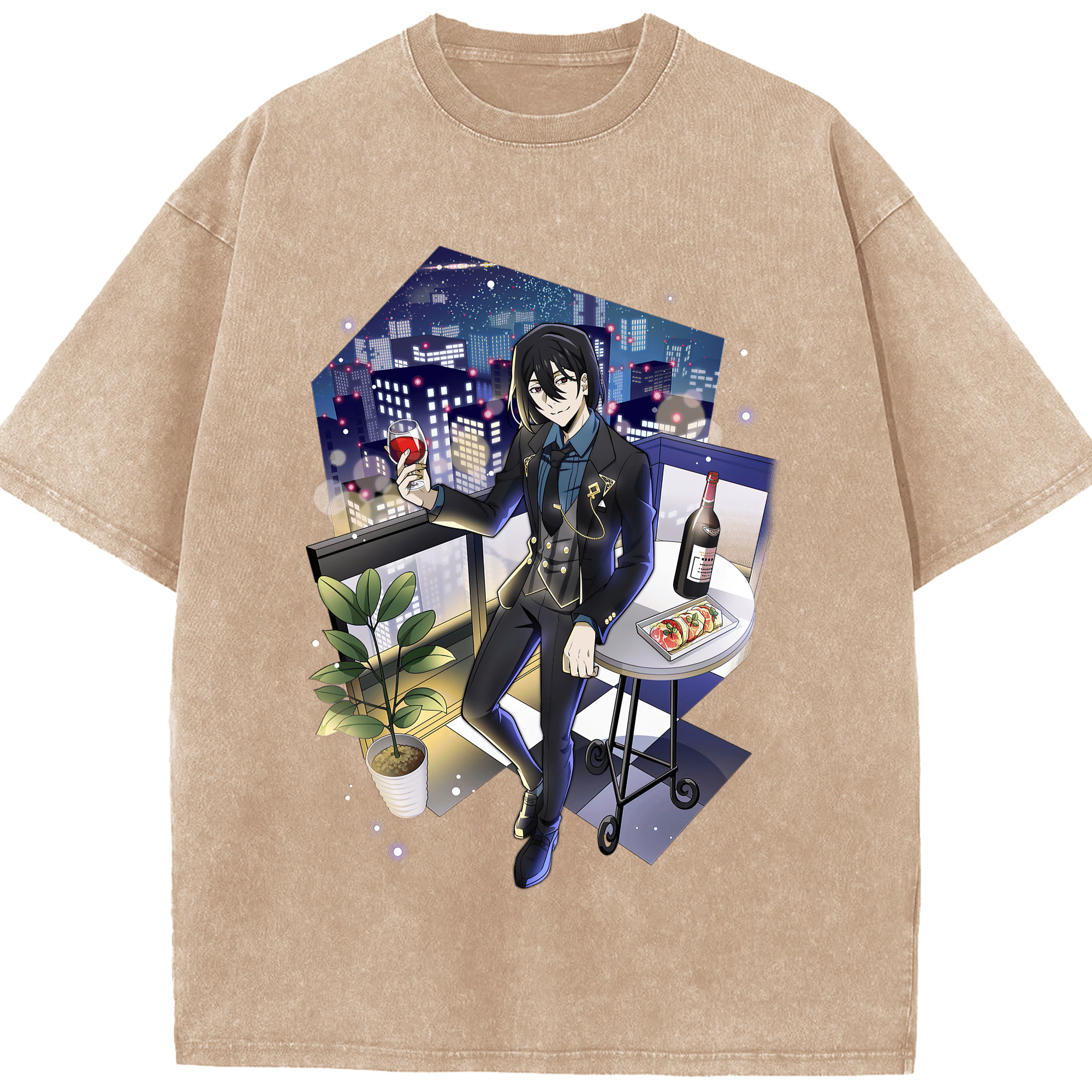 （画像用） 文豪ストレイドッグス Bungo Stray Dogs 綿100% ヴィンテージ風 半袖Tシャツ（フロントプリント）
