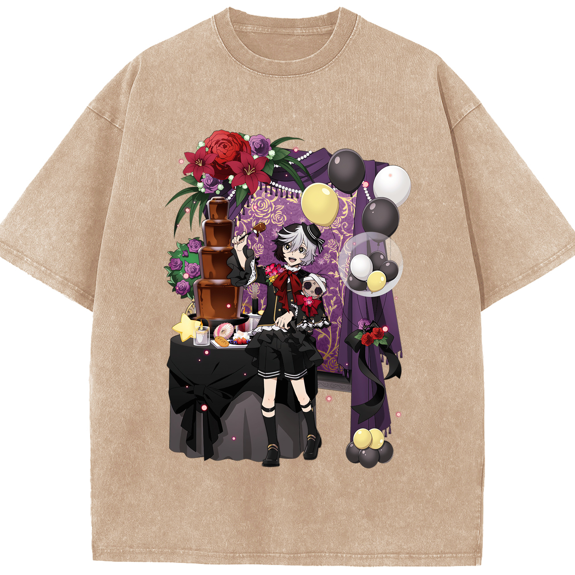 （画像用） 文豪ストレイドッグス Bungo Stray Dogs 綿100% ヴィンテージ風 半袖Tシャツ（フロントプリント）