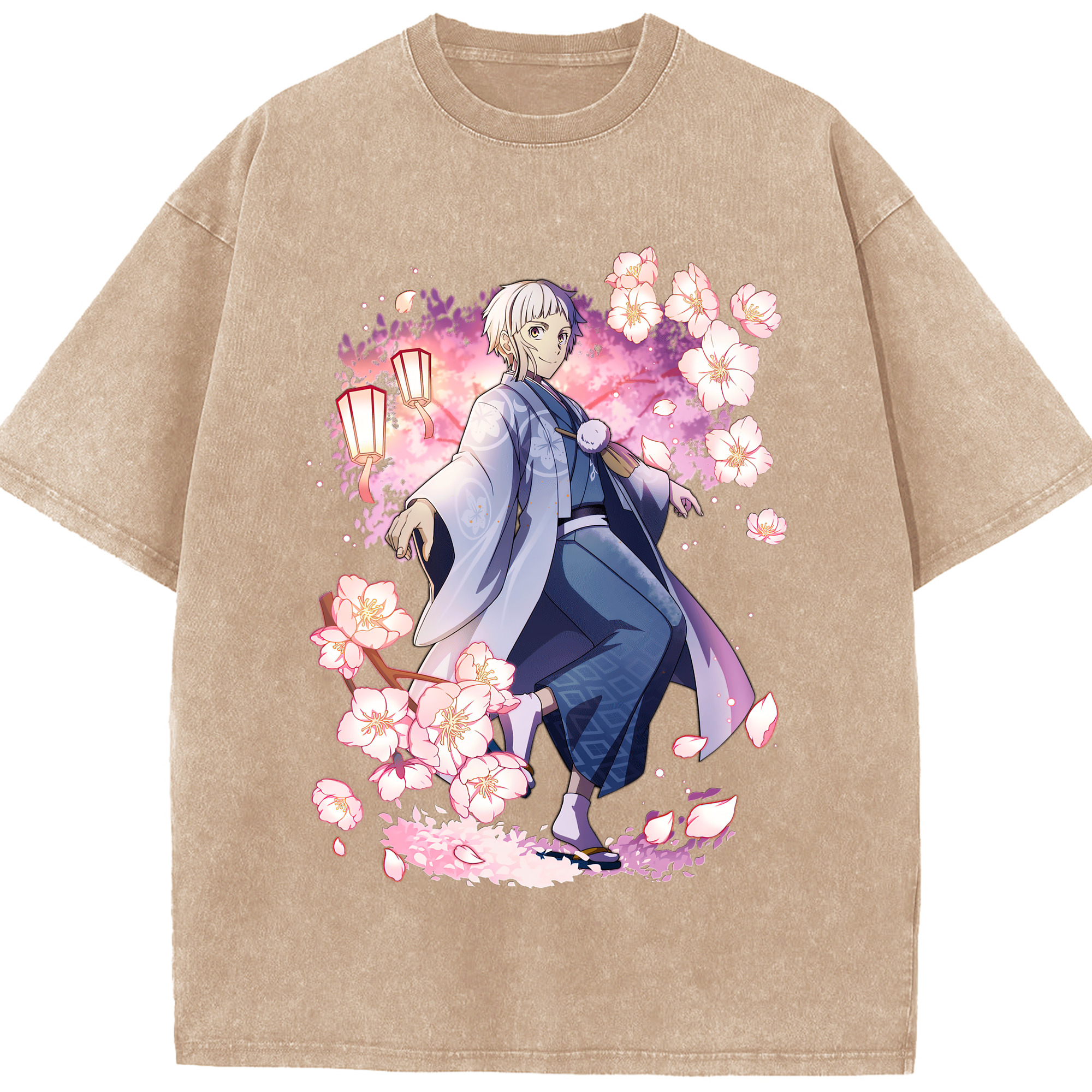 （画像用） 文豪ストレイドッグス Bungo Stray Dogs 綿100% ヴィンテージ風 半袖Tシャツ（フロントプリント）