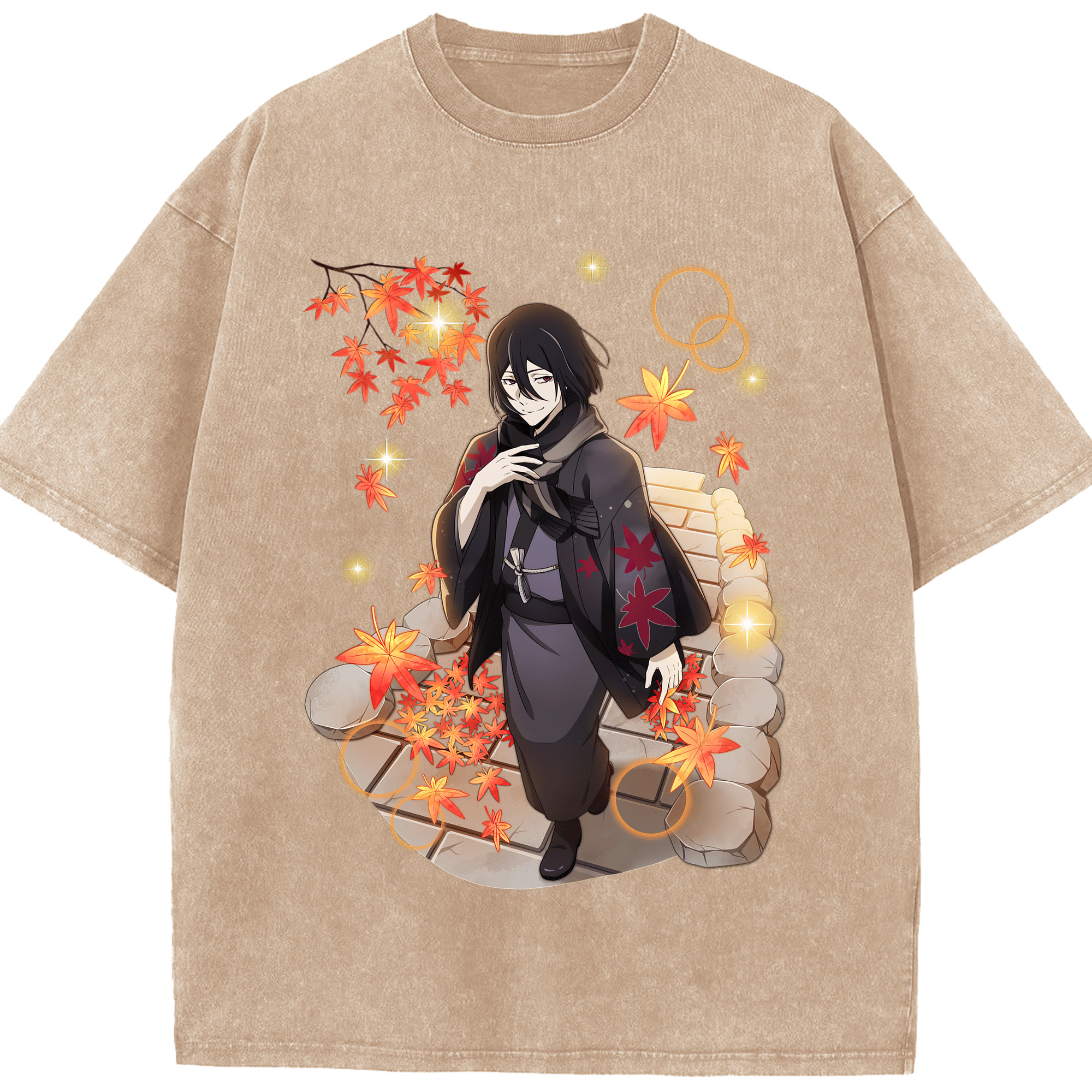 （画像用） 文豪ストレイドッグス Bungo Stray Dogs 綿100% ヴィンテージ風 半袖Tシャツ（フロントプリント）
