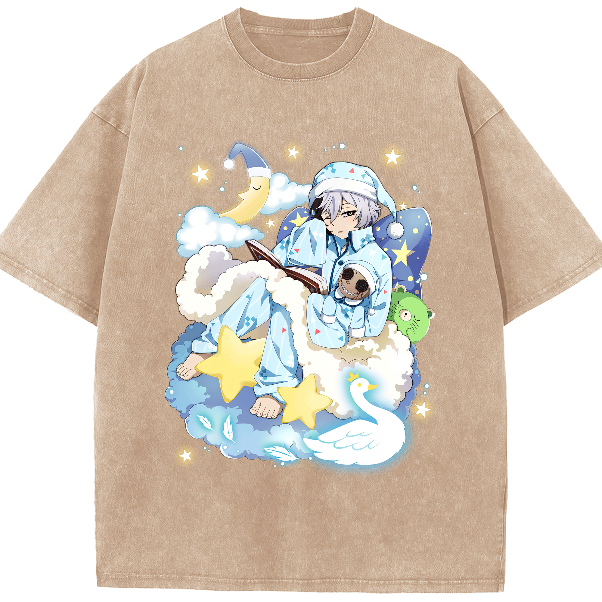 （画像用） 文豪ストレイドッグス Bungo Stray Dogs 綿100% ヴィンテージ風 半袖Tシャツ（フロントプリント）