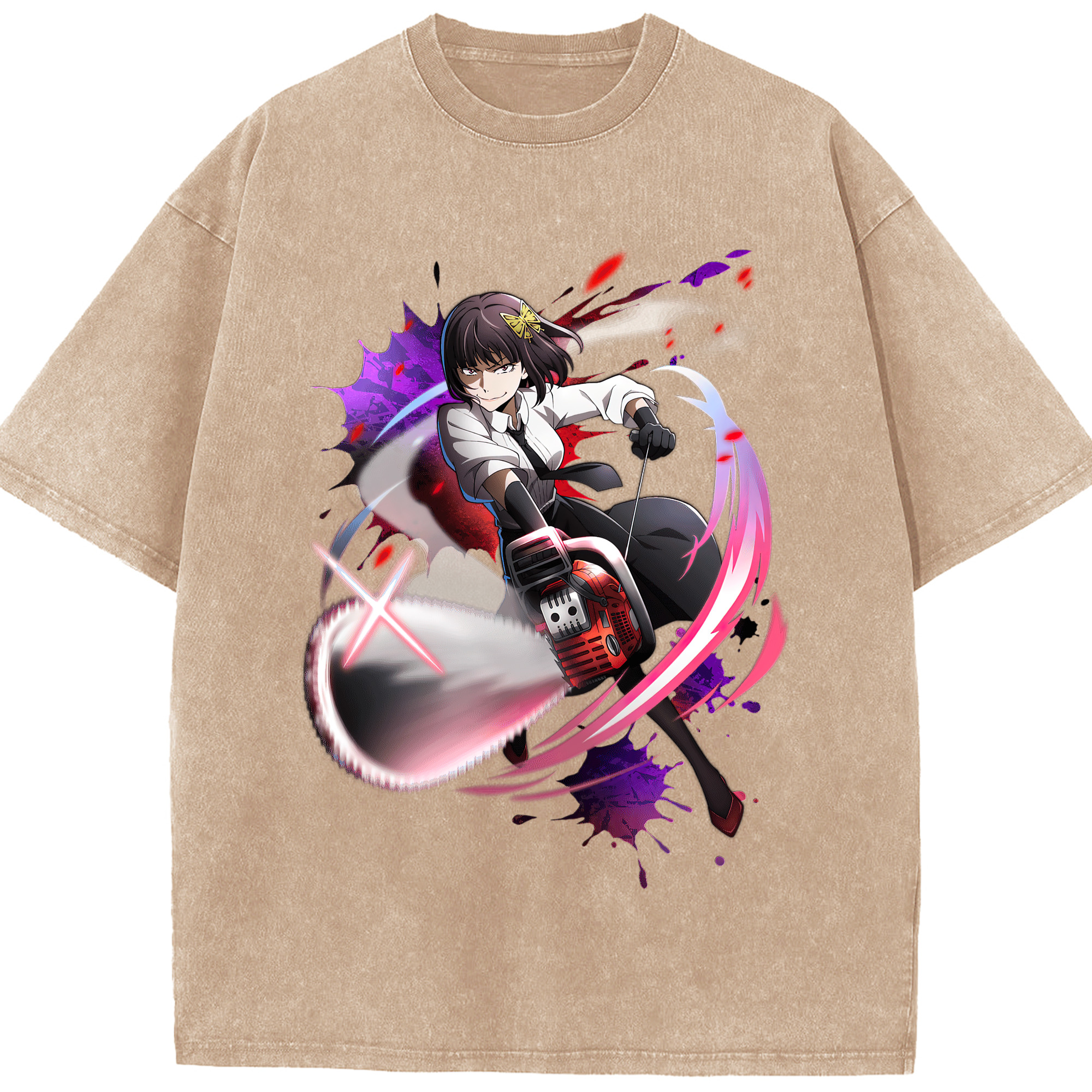 （画像用） 文豪ストレイドッグス Bungo Stray Dogs 綿100% ヴィンテージ風 半袖Tシャツ（フロントプリント）
