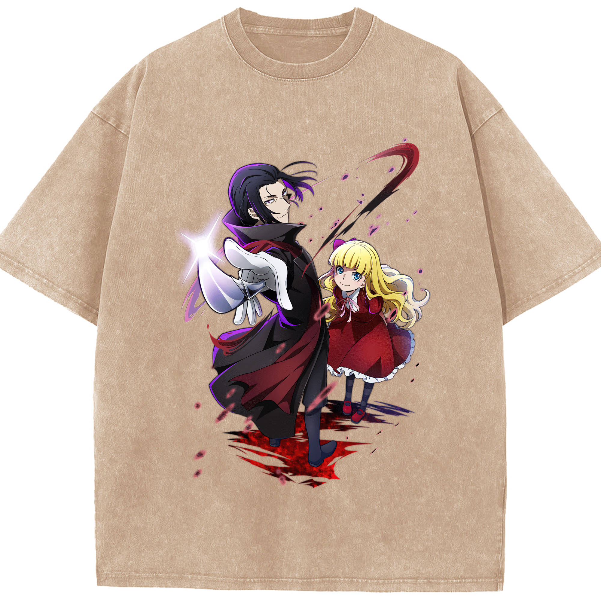 （画像用） 文豪ストレイドッグス Bungo Stray Dogs 綿100% ヴィンテージ風 半袖Tシャツ（フロントプリント）