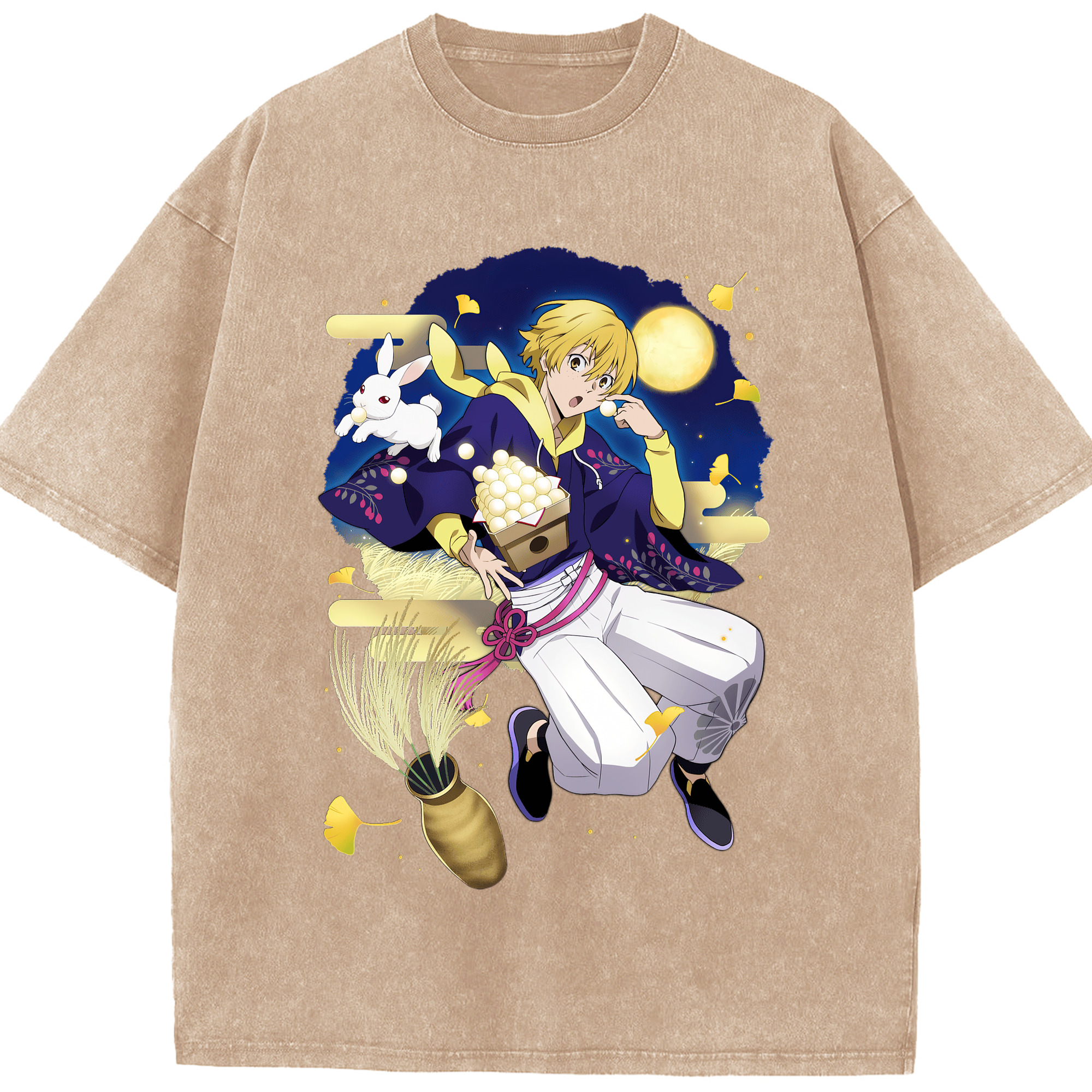 （画像用） 文豪ストレイドッグス Bungo Stray Dogs 綿100% ヴィンテージ風 半袖Tシャツ（フロントプリント）
