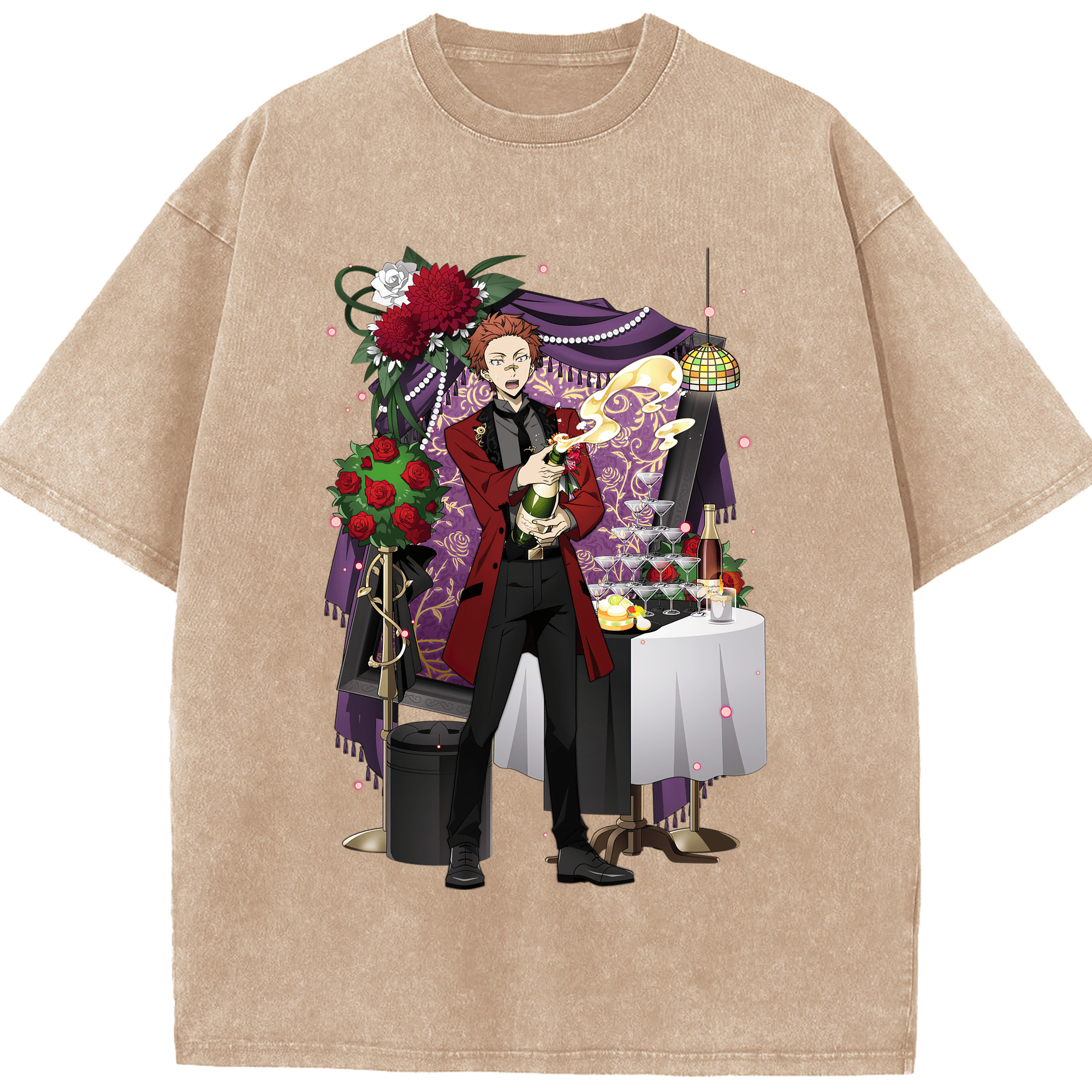 （画像用） 文豪ストレイドッグス Bungo Stray Dogs 綿100% ヴィンテージ風 半袖Tシャツ（フロントプリント）