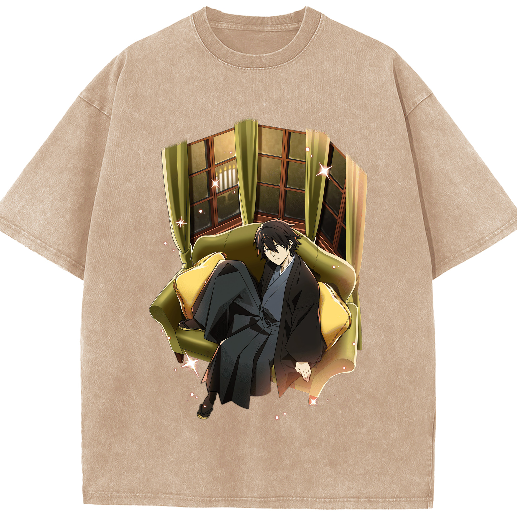 （画像用） 文豪ストレイドッグス Bungo Stray Dogs 綿100% ヴィンテージ風 半袖Tシャツ（フロントプリント）