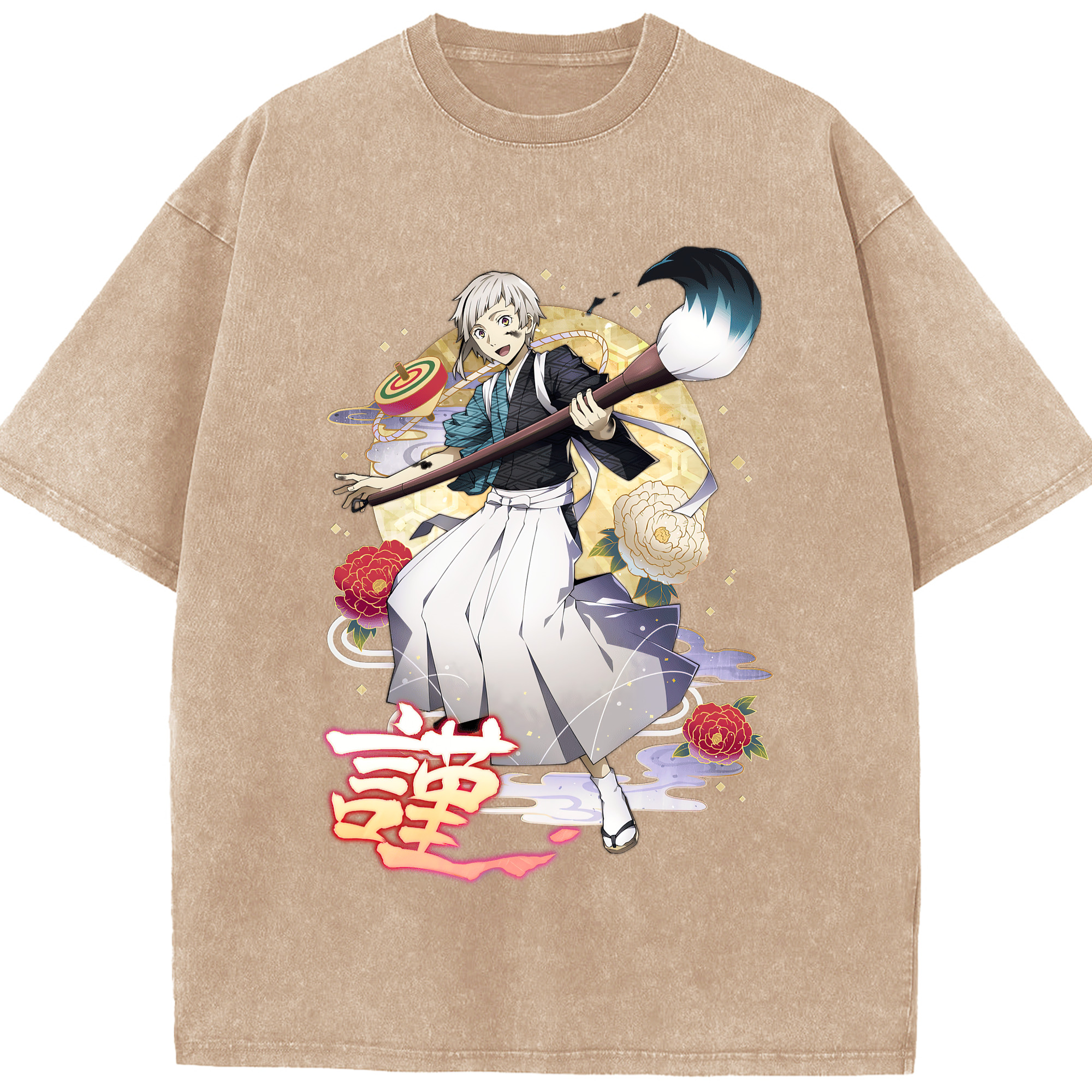 （画像用） 文豪ストレイドッグス Bungo Stray Dogs 綿100% ヴィンテージ風 半袖Tシャツ（フロントプリント）