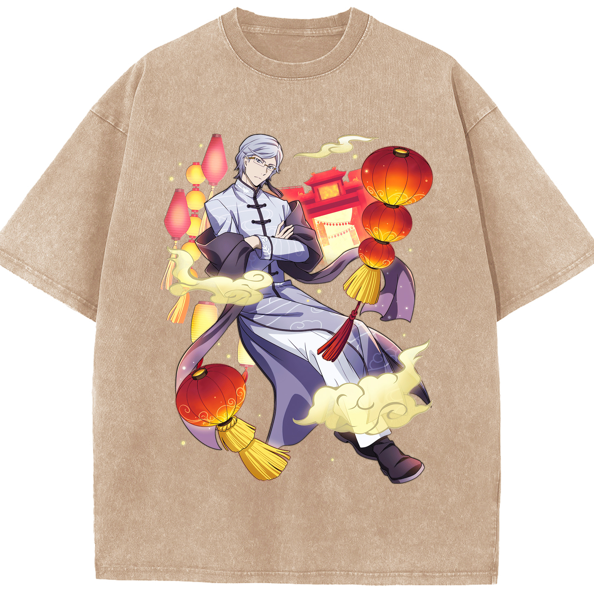 （画像用） 文豪ストレイドッグス Bungo Stray Dogs 綿100% ヴィンテージ風 半袖Tシャツ（フロントプリント）
