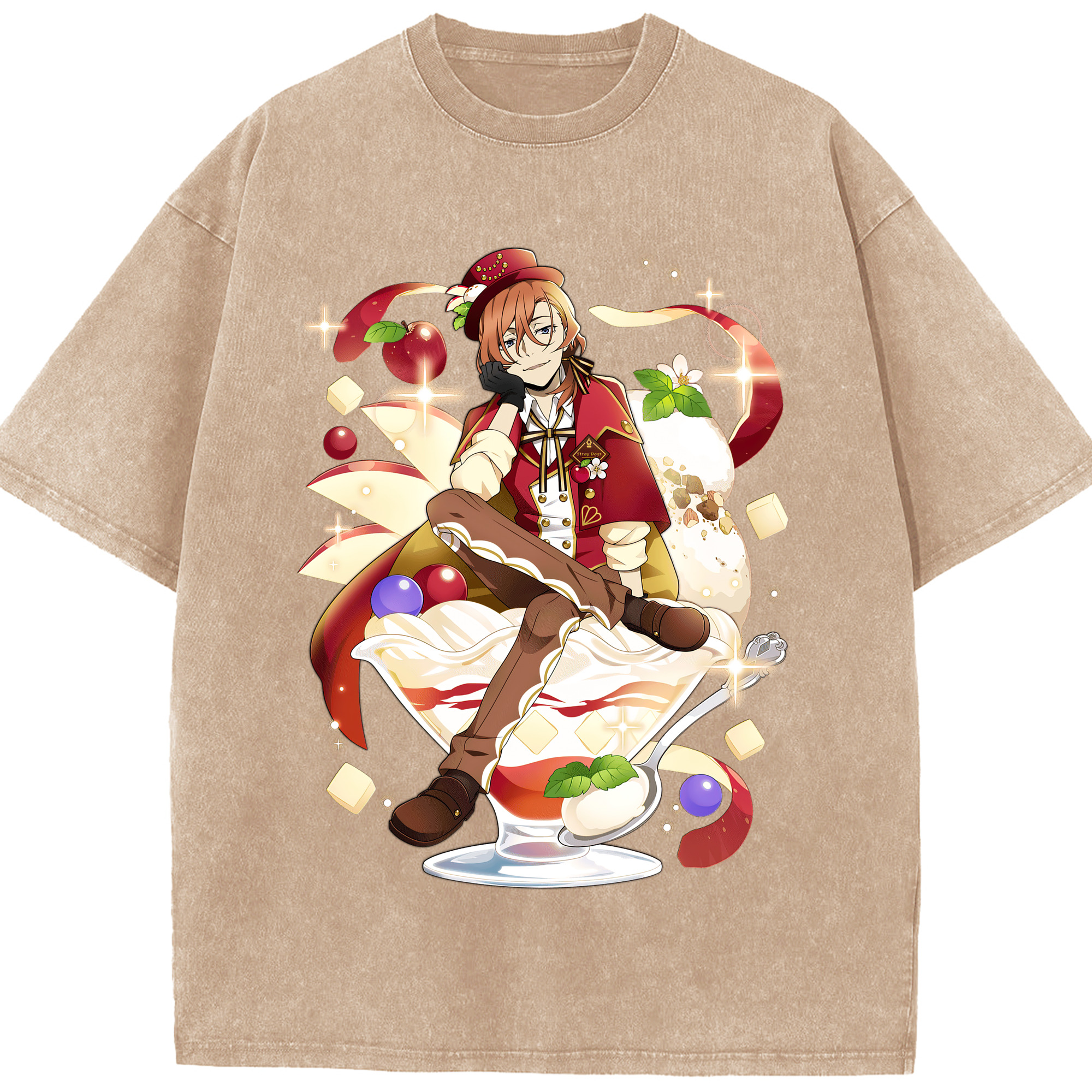 （画像用） 文豪ストレイドッグス Bungo Stray Dogs 綿100% ヴィンテージ風 半袖Tシャツ（フロントプリント）