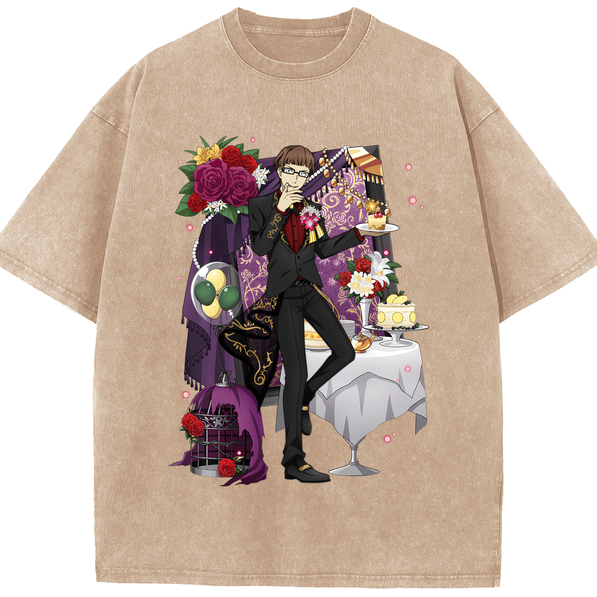 （画像用） 文豪ストレイドッグス Bungo Stray Dogs 綿100% ヴィンテージ風 半袖Tシャツ（フロントプリント）