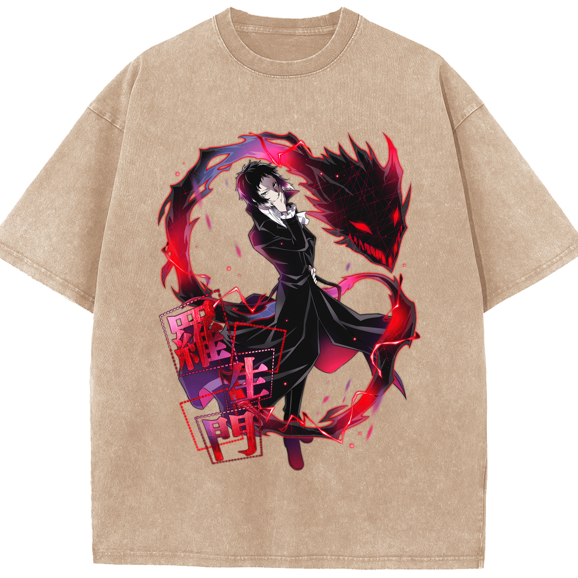 （画像用） 文豪ストレイドッグス Bungo Stray Dogs 綿100% ヴィンテージ風 半袖Tシャツ（フロントプリント）