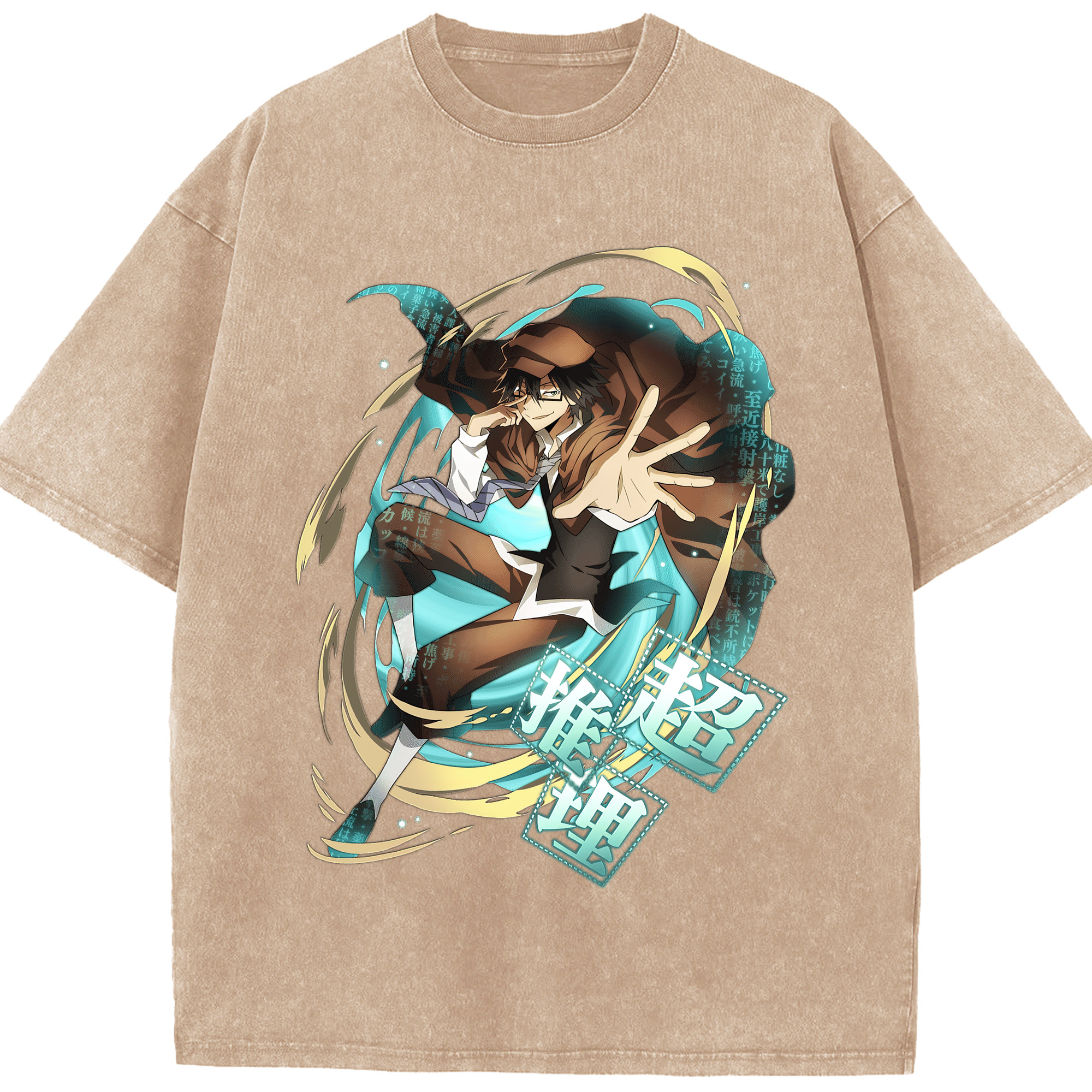 （画像用） 文豪ストレイドッグス Bungo Stray Dogs 綿100% ヴィンテージ風 半袖Tシャツ（フロントプリント）