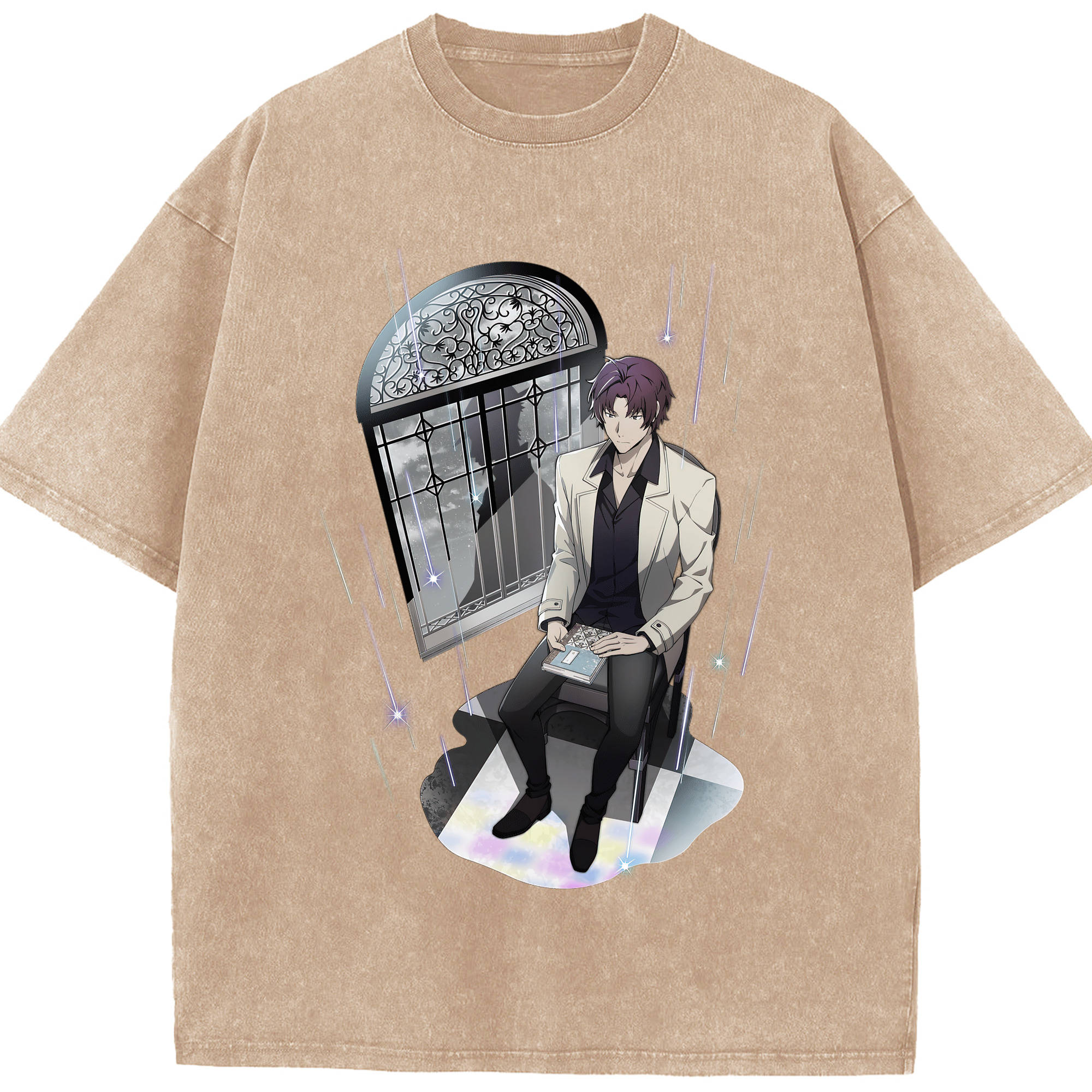 （画像用） 文豪ストレイドッグス Bungo Stray Dogs 綿100% ヴィンテージ風 半袖Tシャツ（フロントプリント）