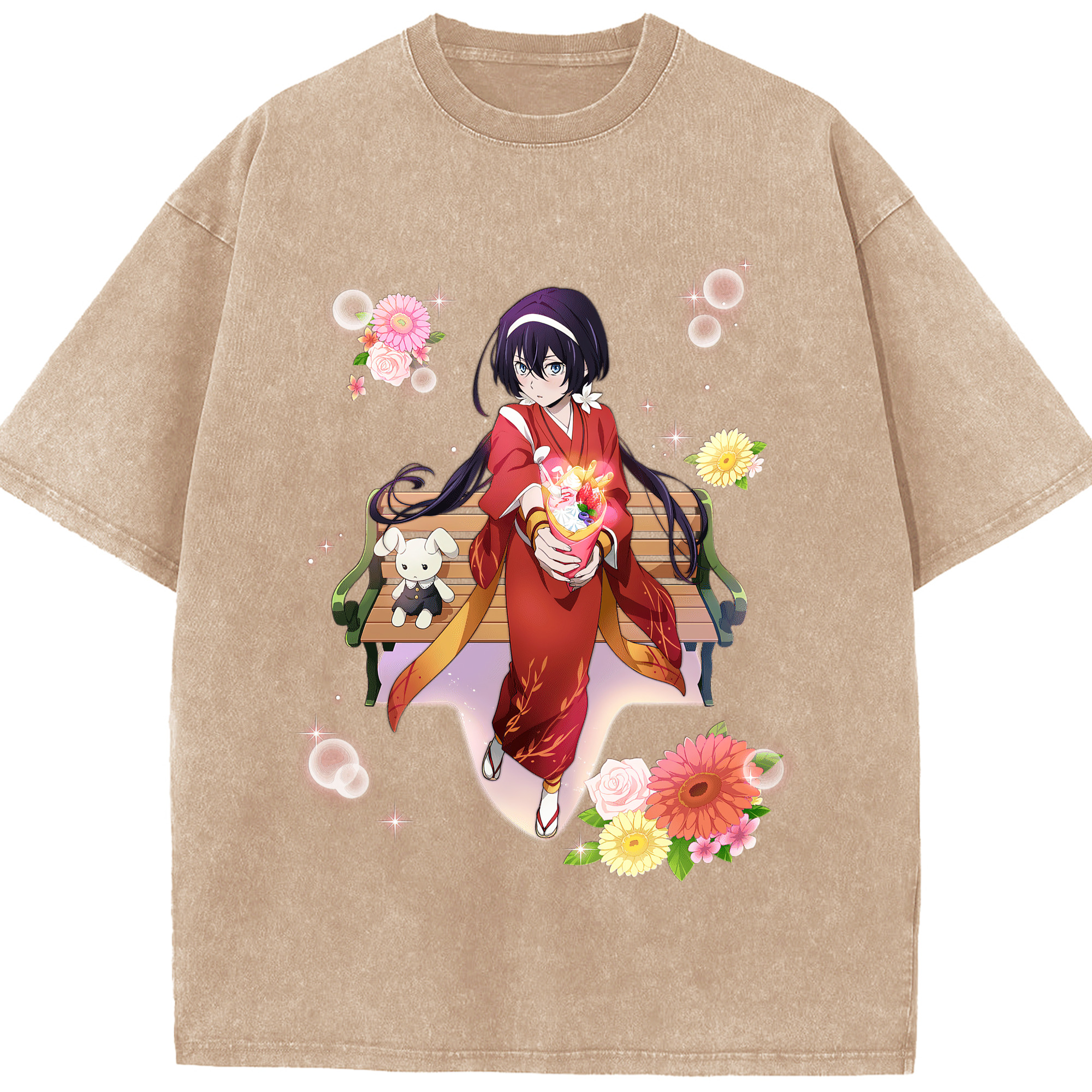 （画像用） 文豪ストレイドッグス Bungo Stray Dogs 綿100% ヴィンテージ風 半袖Tシャツ（フロントプリント）