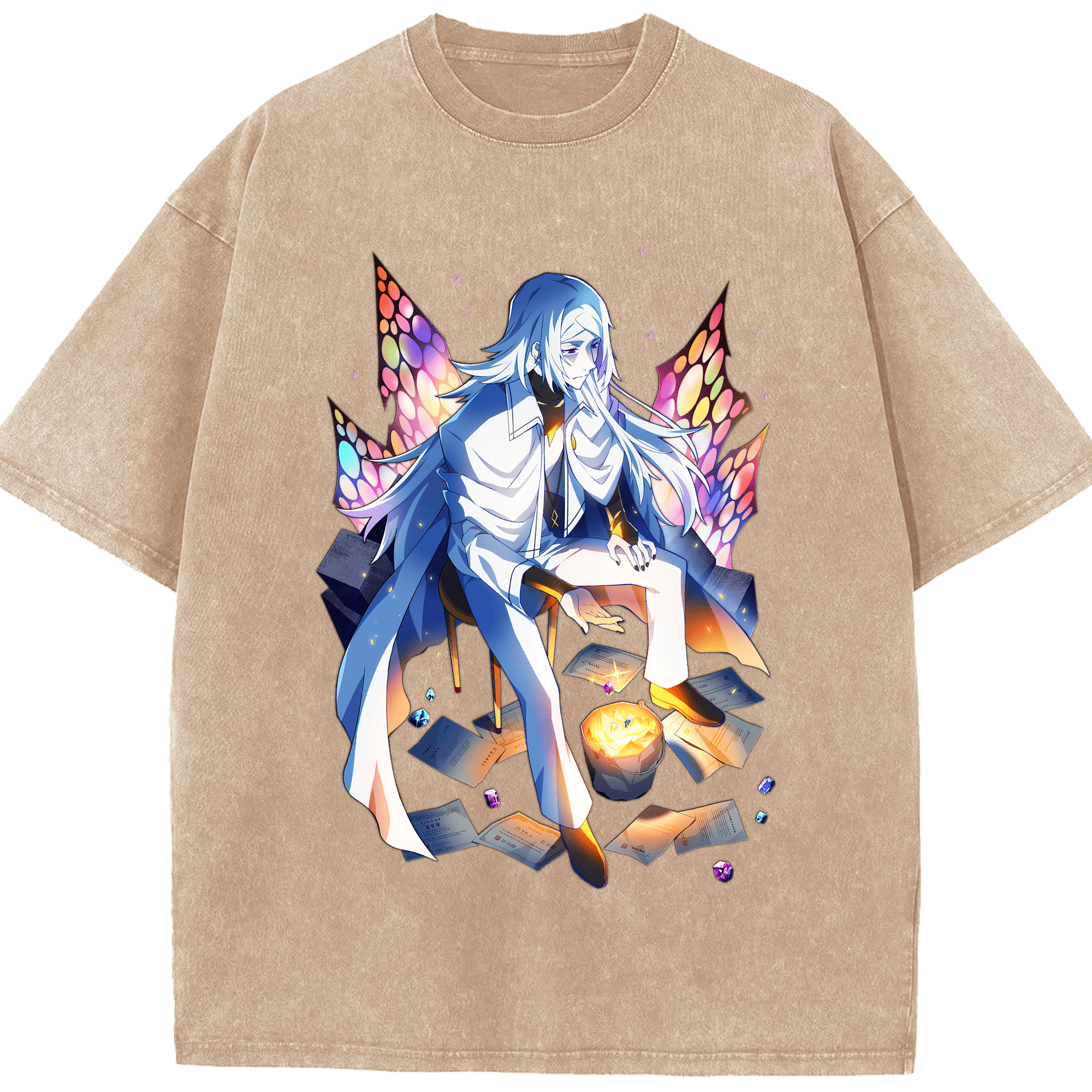 （画像用） 文豪ストレイドッグス Bungo Stray Dogs 綿100% ヴィンテージ風 半袖Tシャツ（フロントプリント）