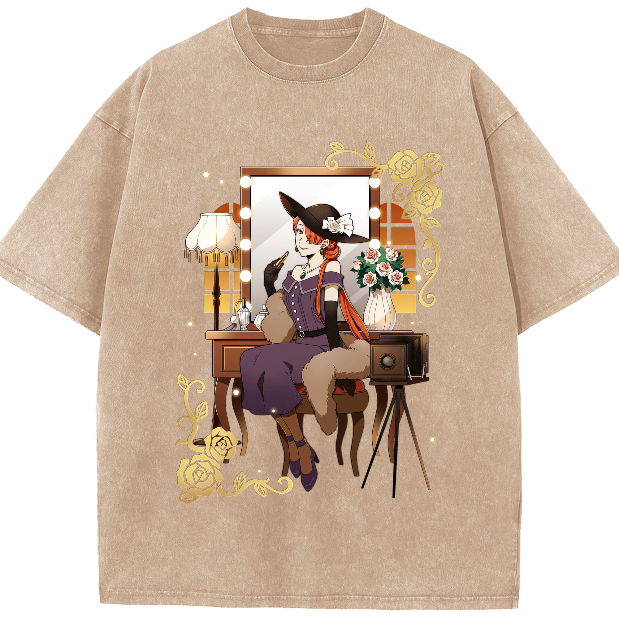 （画像用） 文豪ストレイドッグス Bungo Stray Dogs 綿100% ヴィンテージ風 半袖Tシャツ（フロントプリント）