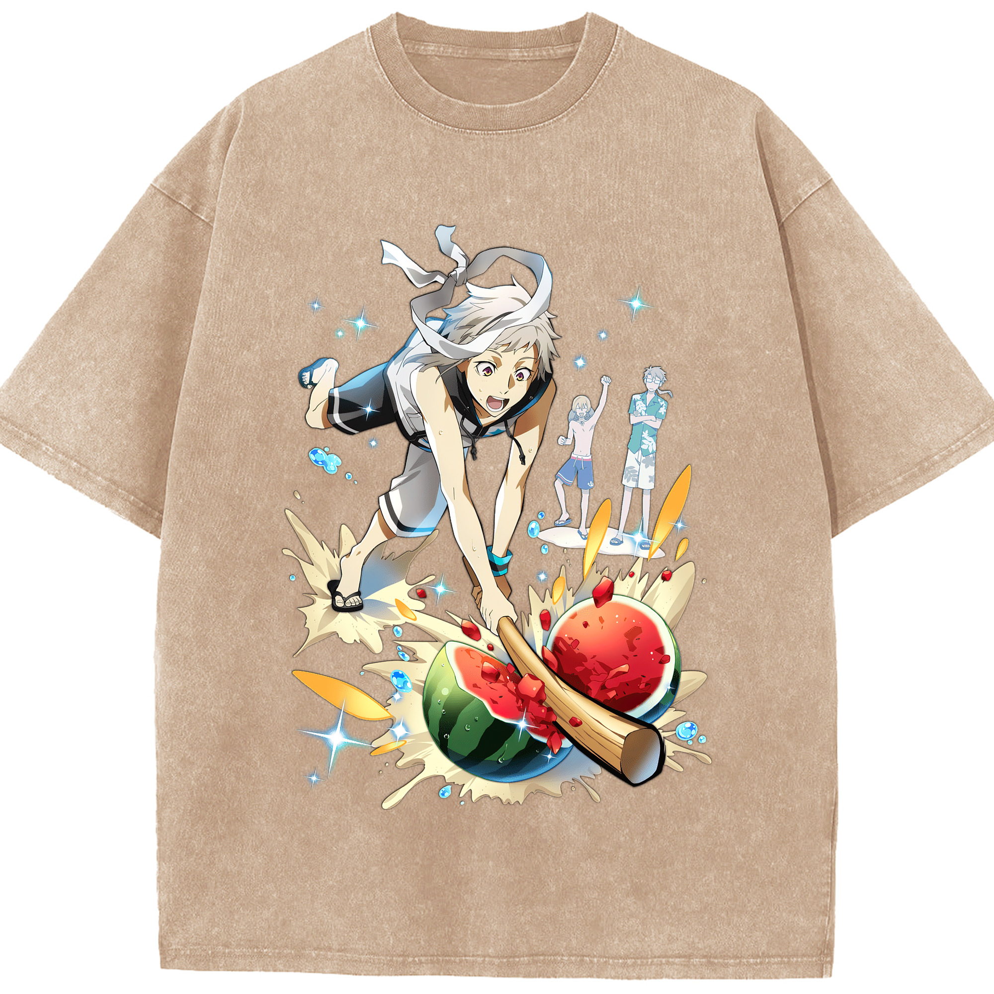 （画像用） 文豪ストレイドッグス Bungo Stray Dogs 綿100% ヴィンテージ風 半袖Tシャツ（フロントプリント）