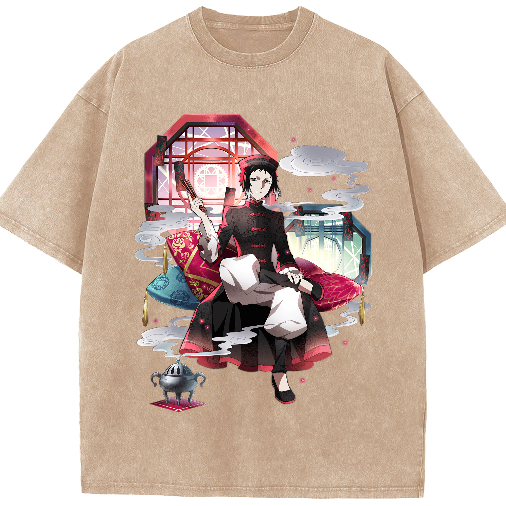 （画像用） 文豪ストレイドッグス Bungo Stray Dogs 綿100% ヴィンテージ風 半袖Tシャツ（フロントプリント）