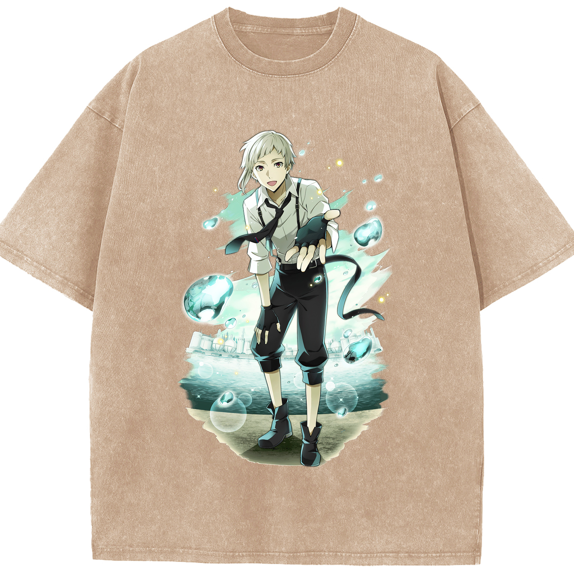 （画像用） 文豪ストレイドッグス Bungo Stray Dogs 綿100% ヴィンテージ風 半袖Tシャツ（フロントプリント）