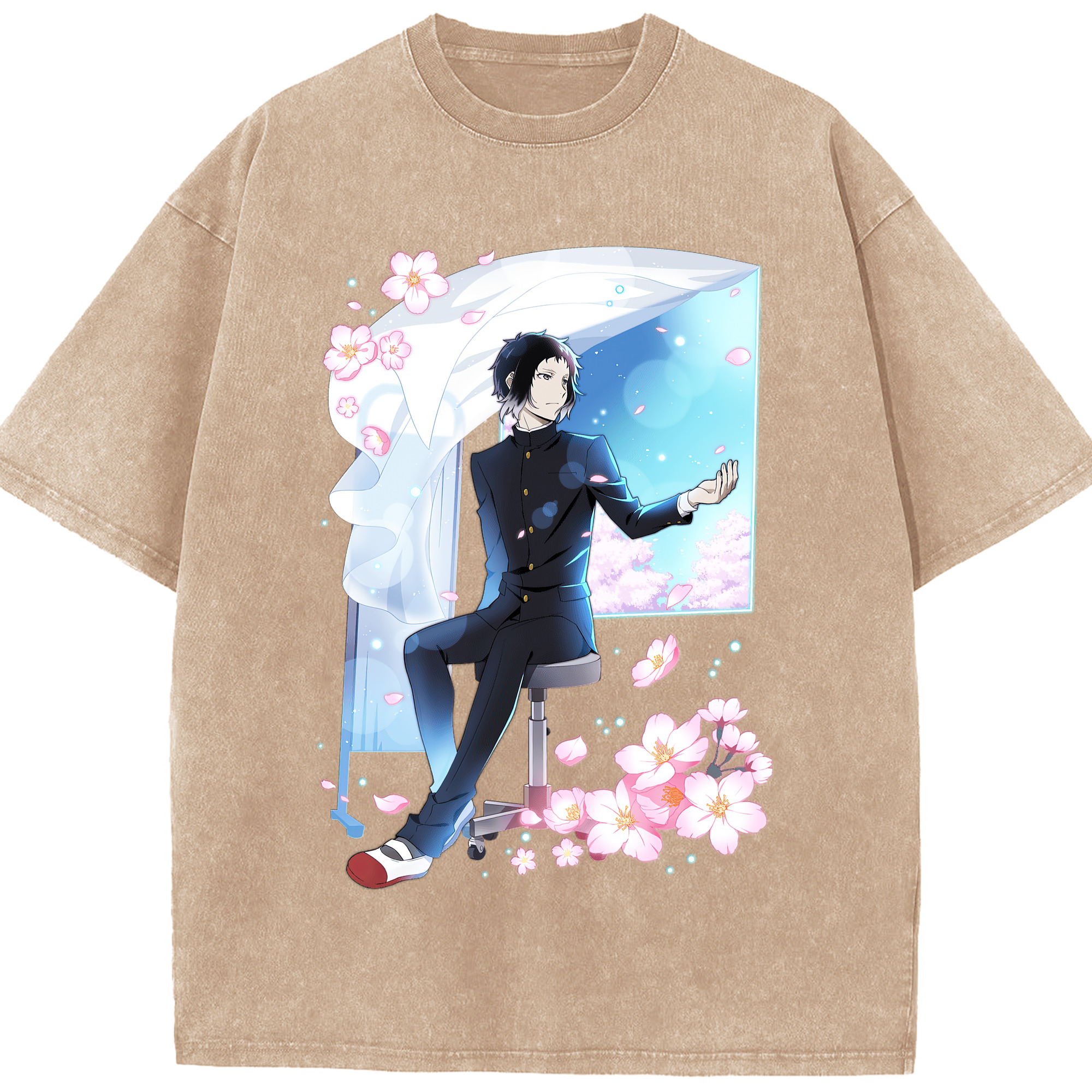 （画像用） 文豪ストレイドッグス Bungo Stray Dogs 綿100% ヴィンテージ風 半袖Tシャツ（フロントプリント）