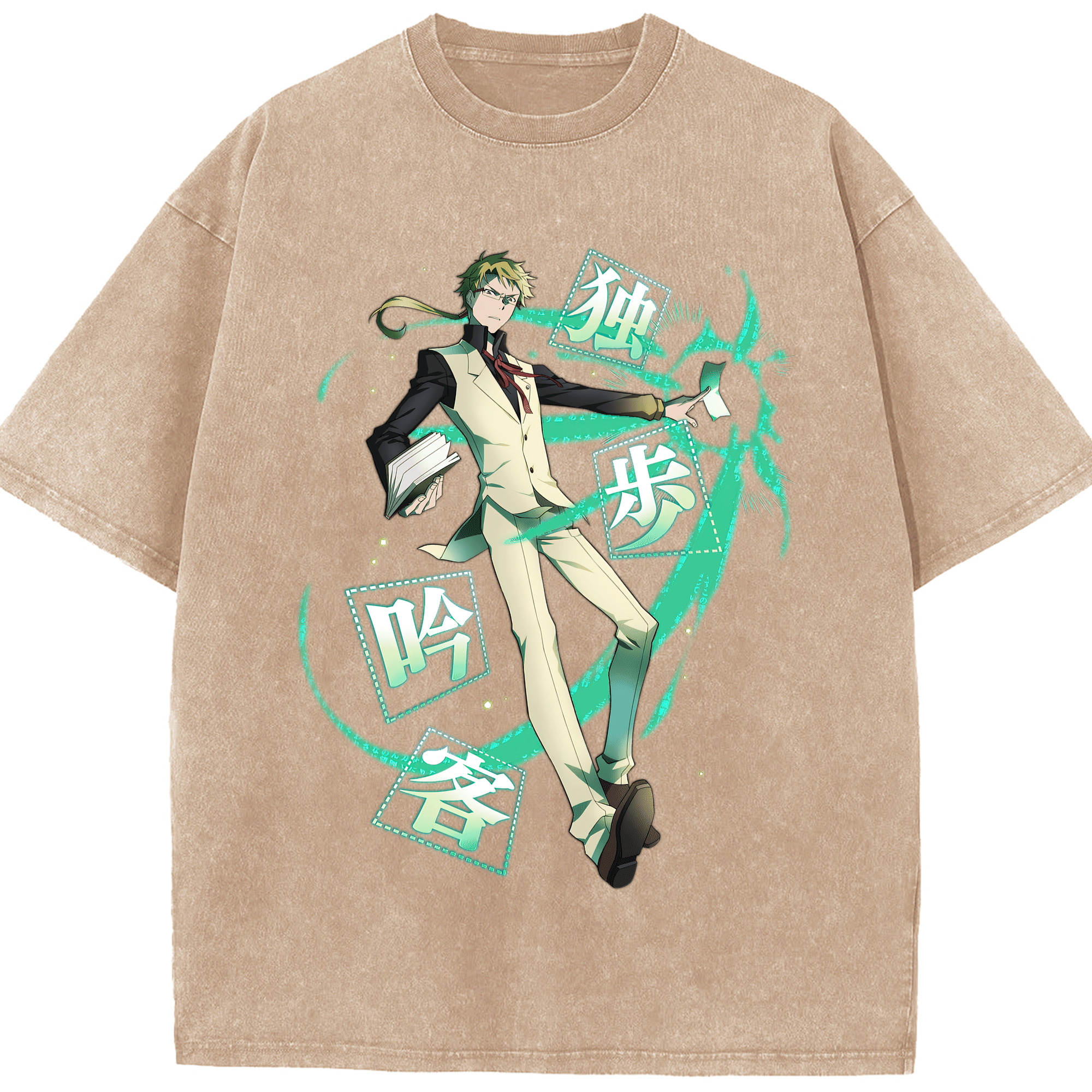 （画像用） 文豪ストレイドッグス Bungo Stray Dogs 綿100% ヴィンテージ風 半袖Tシャツ（フロントプリント）