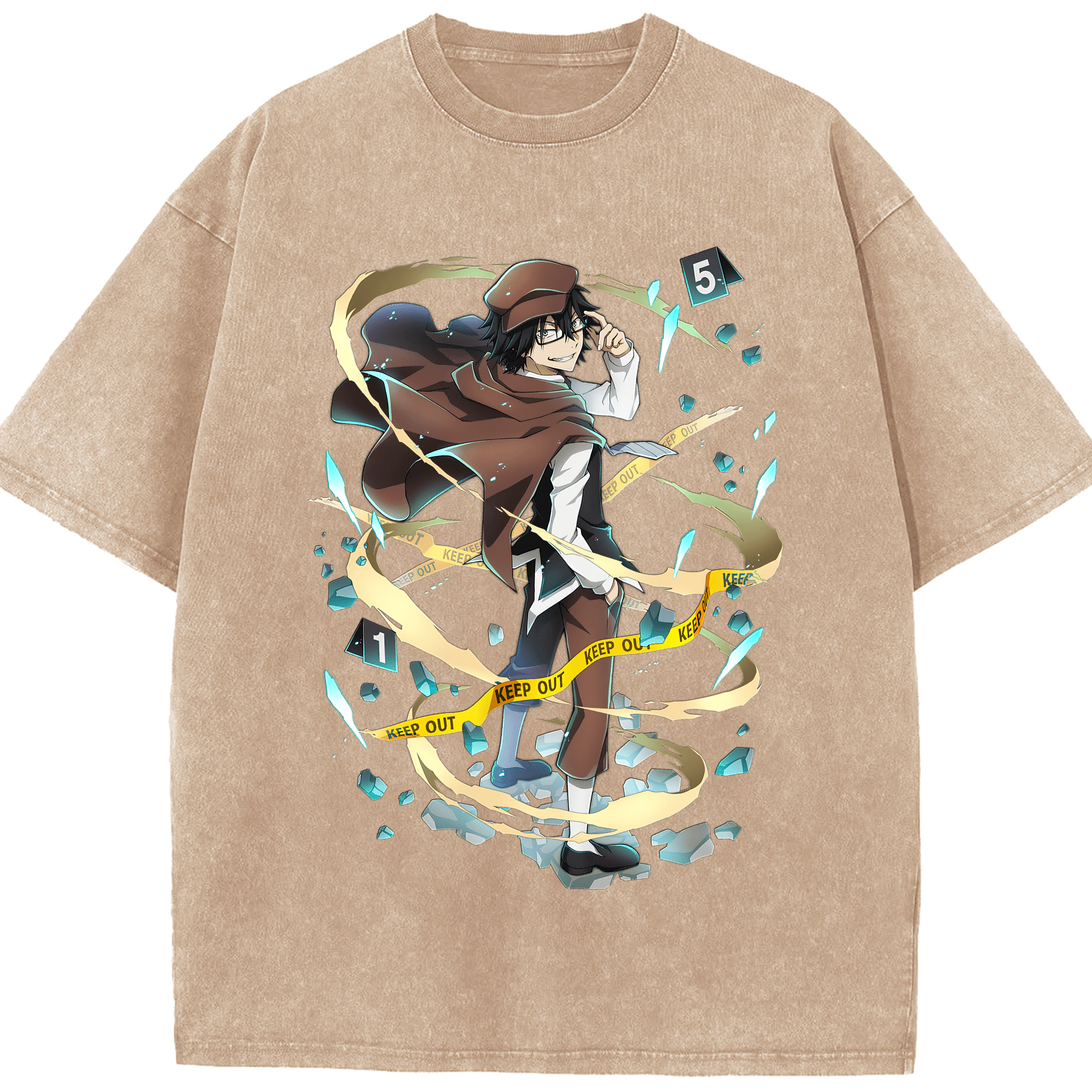 （画像用） 文豪ストレイドッグス Bungo Stray Dogs 綿100% ヴィンテージ風 半袖Tシャツ（フロントプリント）
