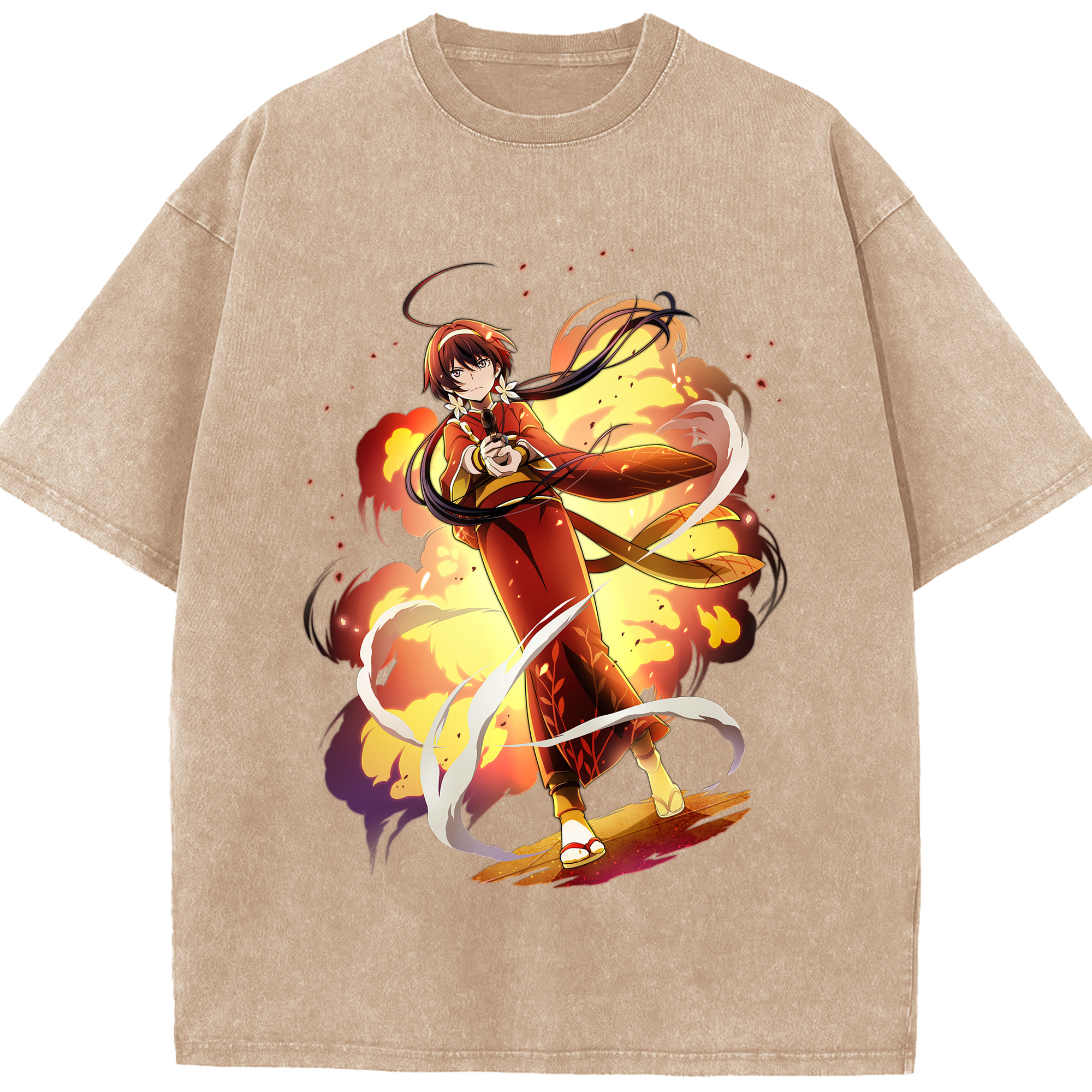 （画像用） 文豪ストレイドッグス Bungo Stray Dogs 綿100% ヴィンテージ風 半袖Tシャツ（フロントプリント）