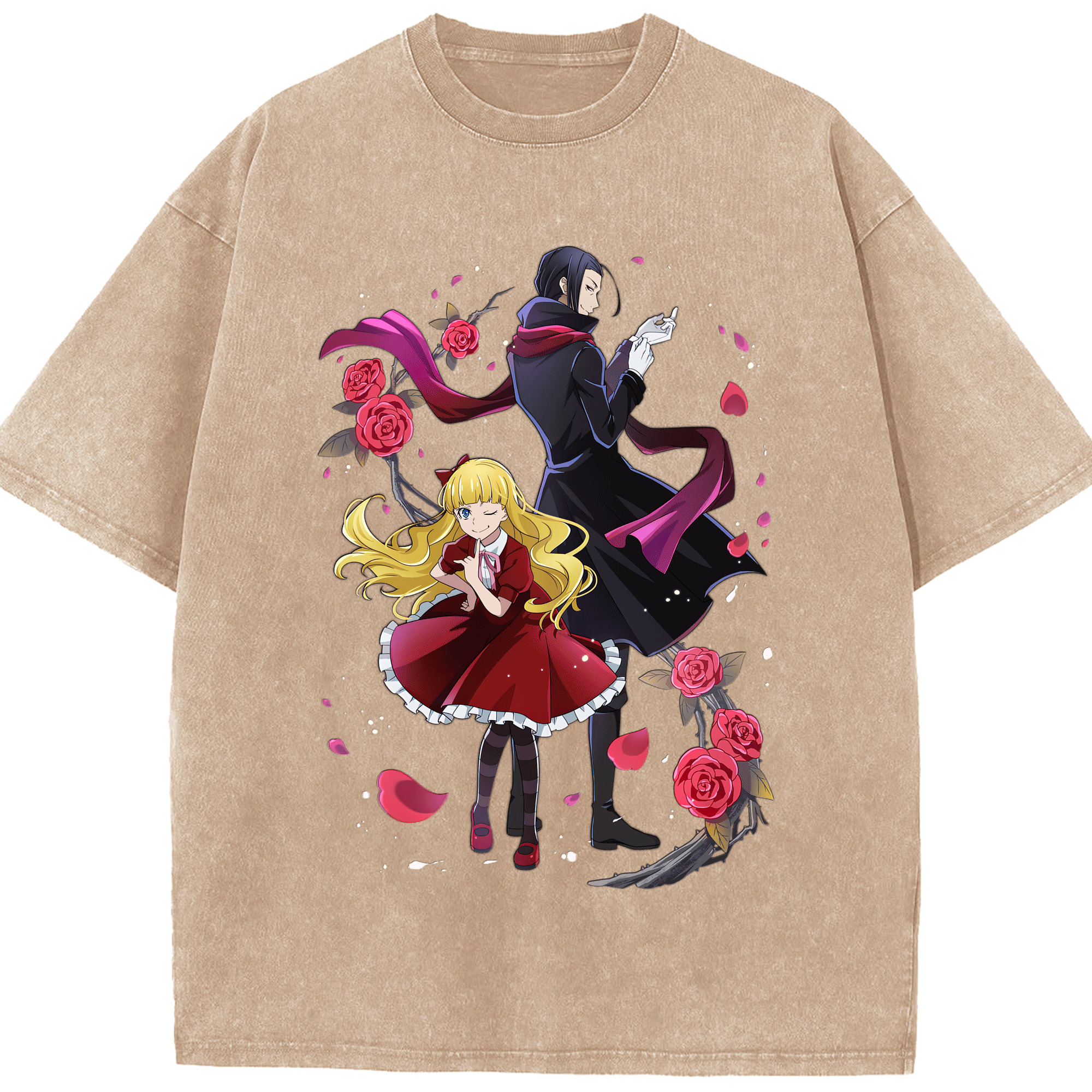 （画像用） 文豪ストレイドッグス Bungo Stray Dogs 綿100% ヴィンテージ風 半袖Tシャツ（フロントプリント）
