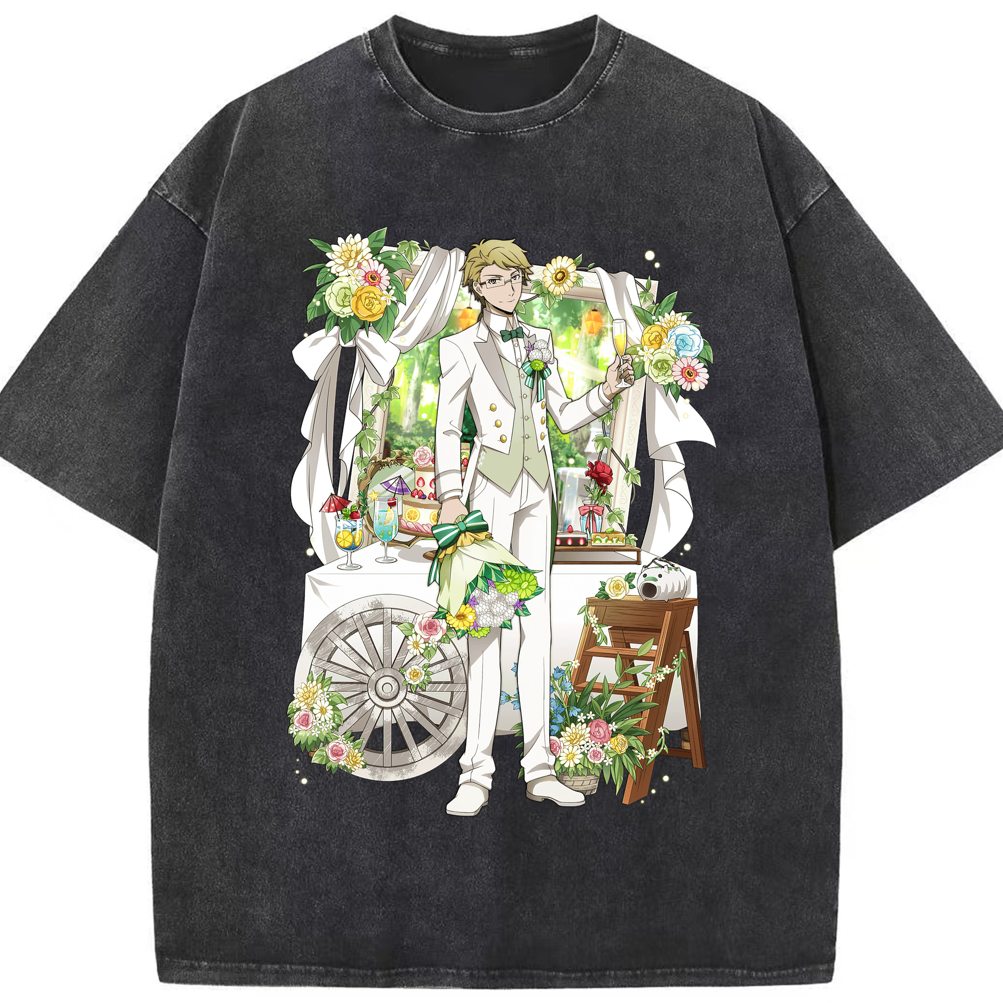 （画像用） 文豪ストレイドッグス Bungo Stray Dogs 綿100% ヴィンテージ風 半袖Tシャツ（フロントプリント）