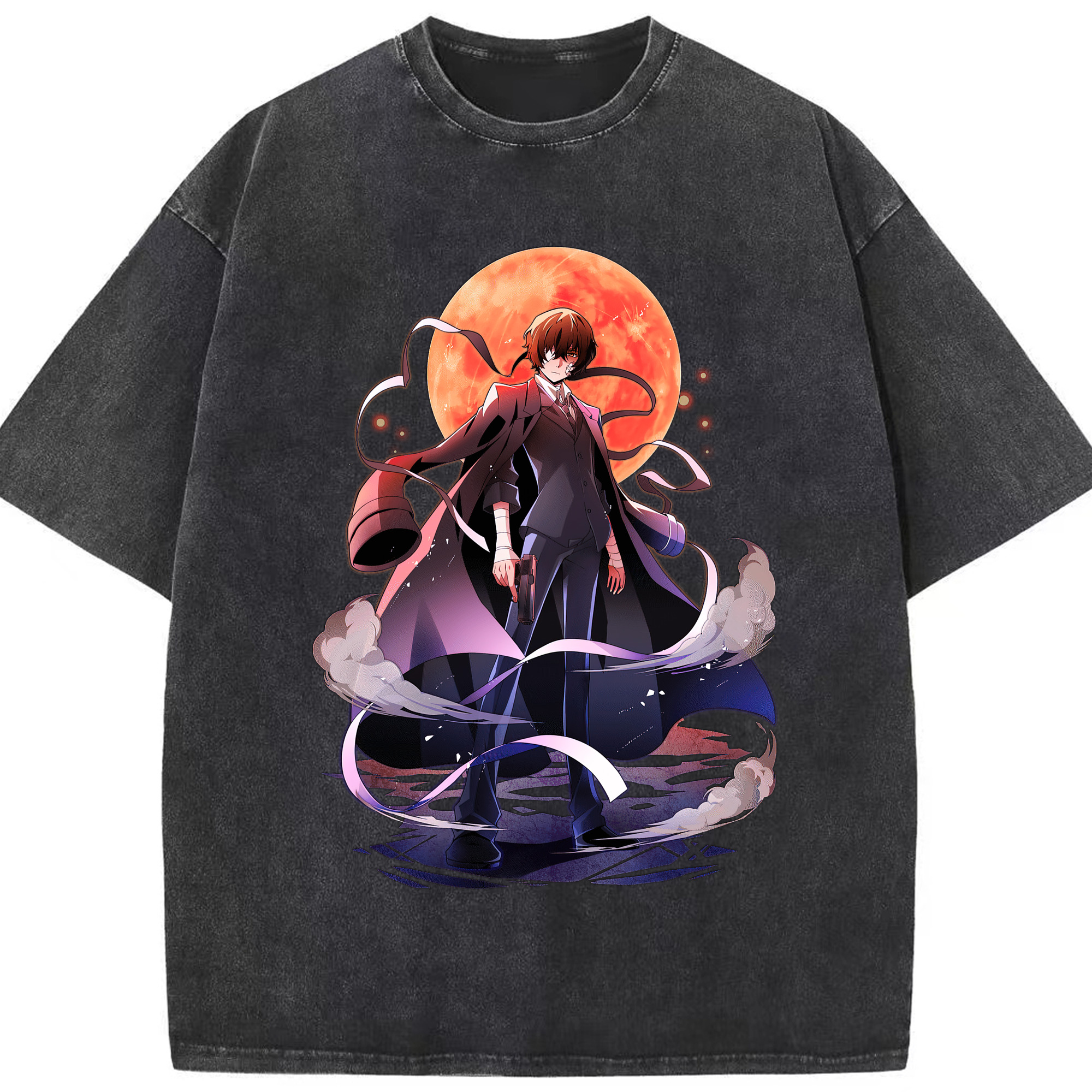 （画像用） 文豪ストレイドッグス Bungo Stray Dogs 綿100% ヴィンテージ風 半袖Tシャツ（フロントプリント）