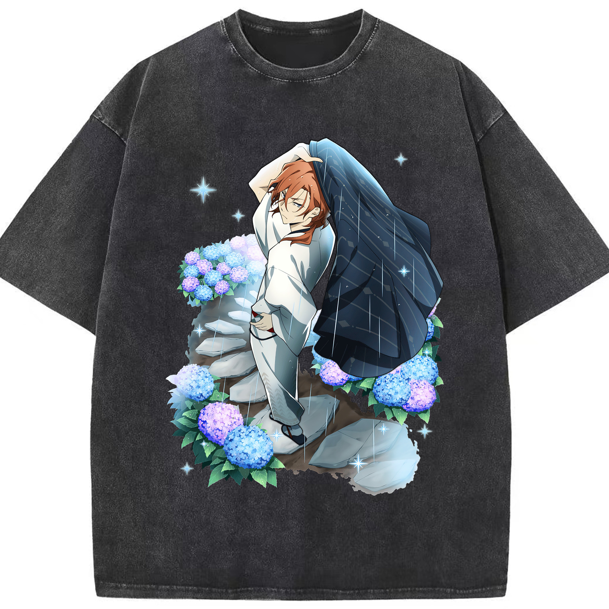 （画像用） 文豪ストレイドッグス Bungo Stray Dogs 綿100% ヴィンテージ風 半袖Tシャツ（フロントプリント）