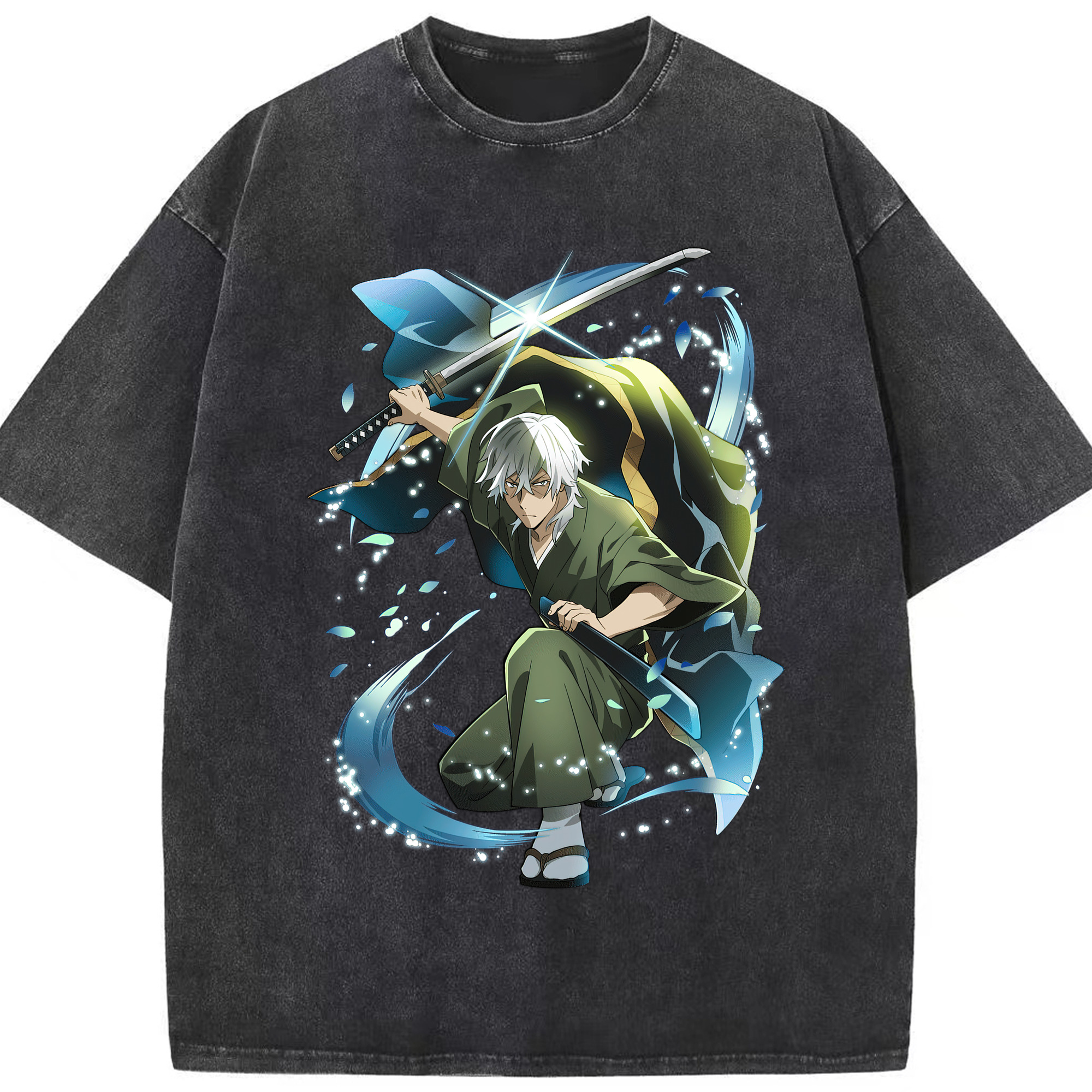 （画像用） 文豪ストレイドッグス Bungo Stray Dogs 綿100% ヴィンテージ風 半袖Tシャツ（フロントプリント）
