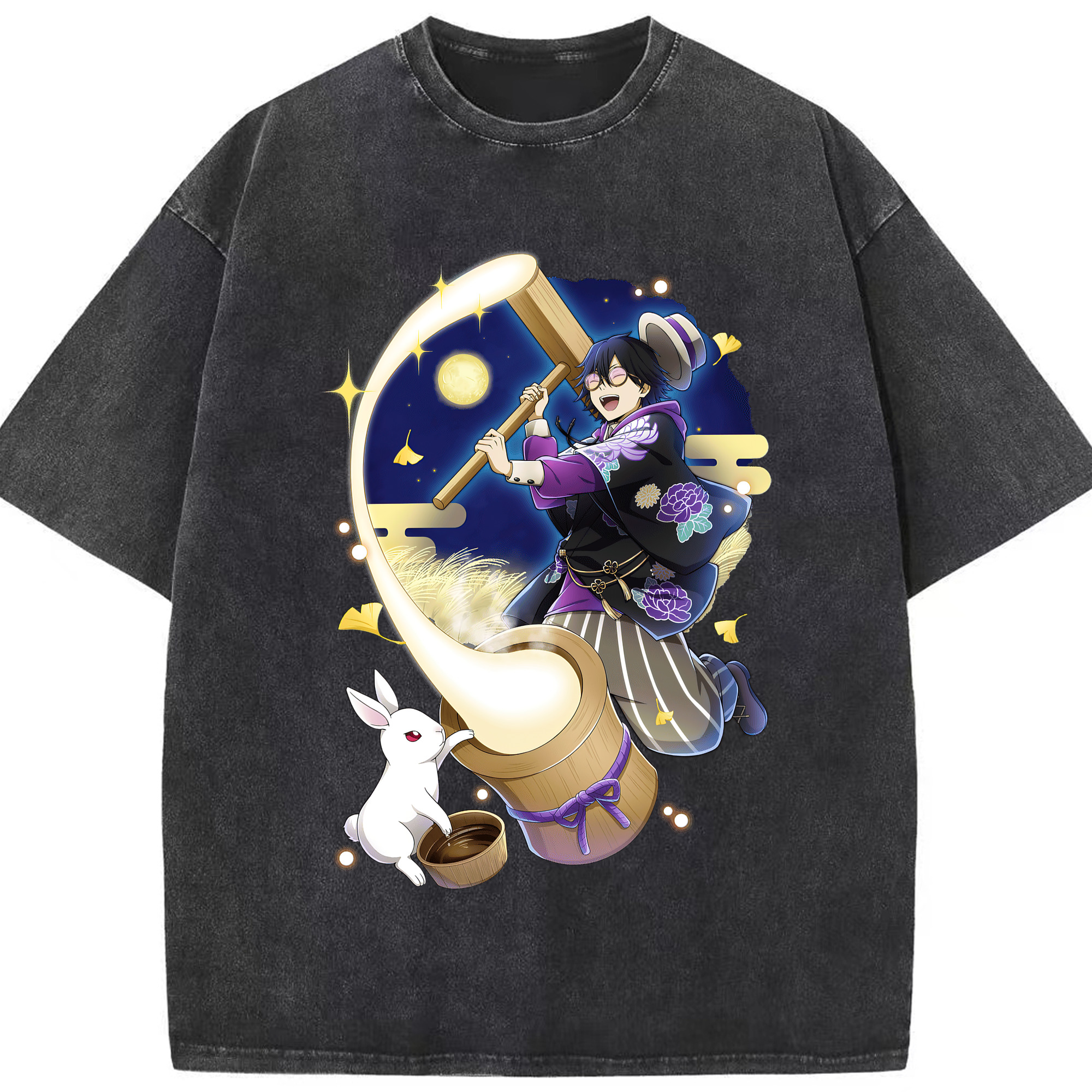 （画像用） 文豪ストレイドッグス Bungo Stray Dogs 綿100% ヴィンテージ風 半袖Tシャツ（フロントプリント）