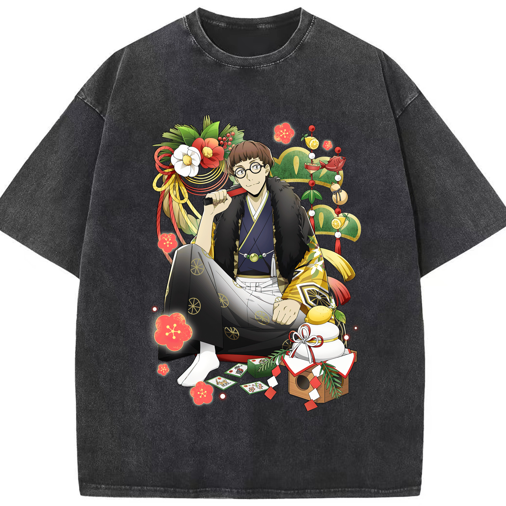 （画像用） 文豪ストレイドッグス Bungo Stray Dogs 綿100% ヴィンテージ風 半袖Tシャツ（フロントプリント）