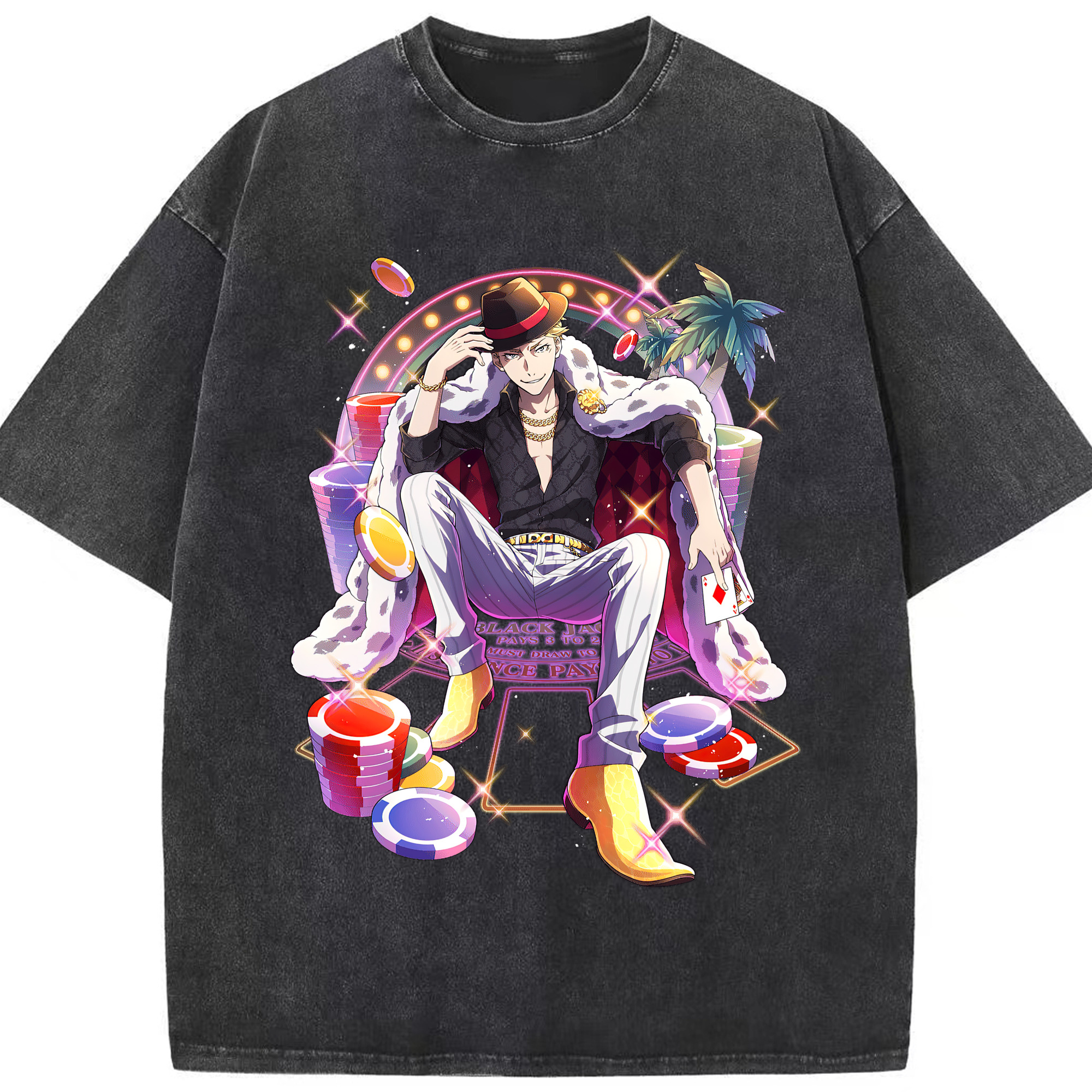 （画像用） 文豪ストレイドッグス Bungo Stray Dogs 綿100% ヴィンテージ風 半袖Tシャツ（フロントプリント）