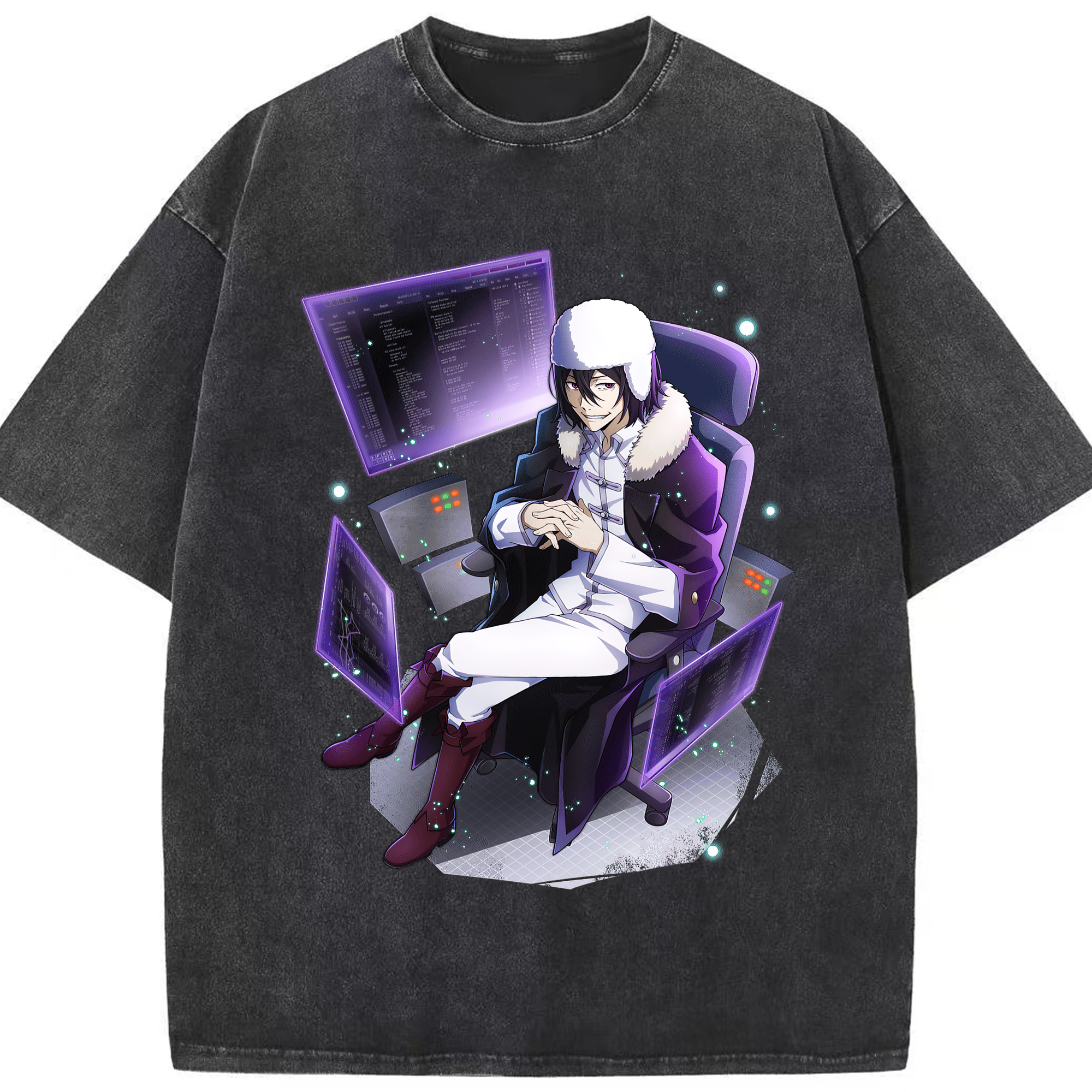 （画像用） 文豪ストレイドッグス Bungo Stray Dogs 綿100% ヴィンテージ風 半袖Tシャツ（フロントプリント）
