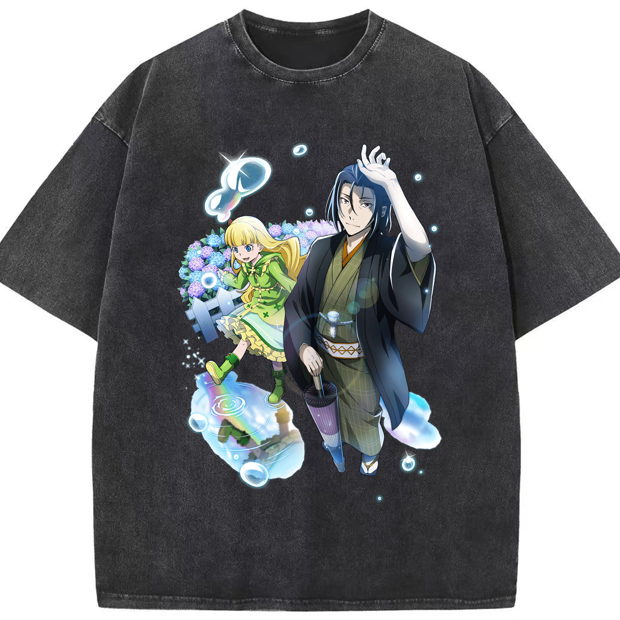 （画像用） 文豪ストレイドッグス Bungo Stray Dogs 綿100% ヴィンテージ風 半袖Tシャツ（フロントプリント）
