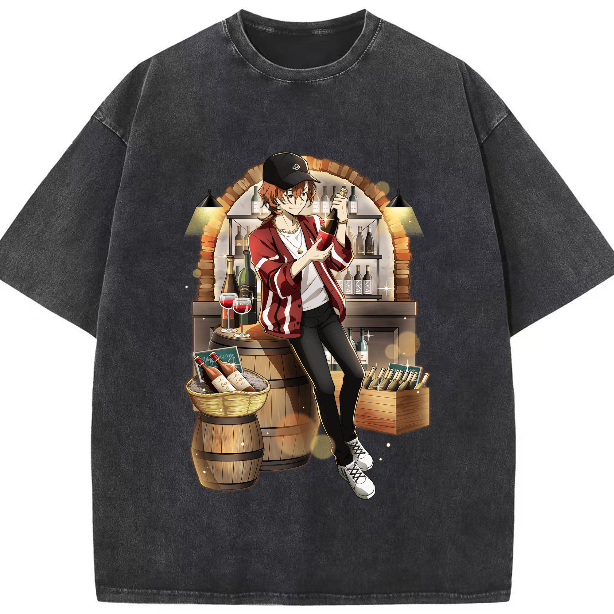 （画像用） 文豪ストレイドッグス Bungo Stray Dogs 綿100% ヴィンテージ風 半袖Tシャツ（フロントプリント）