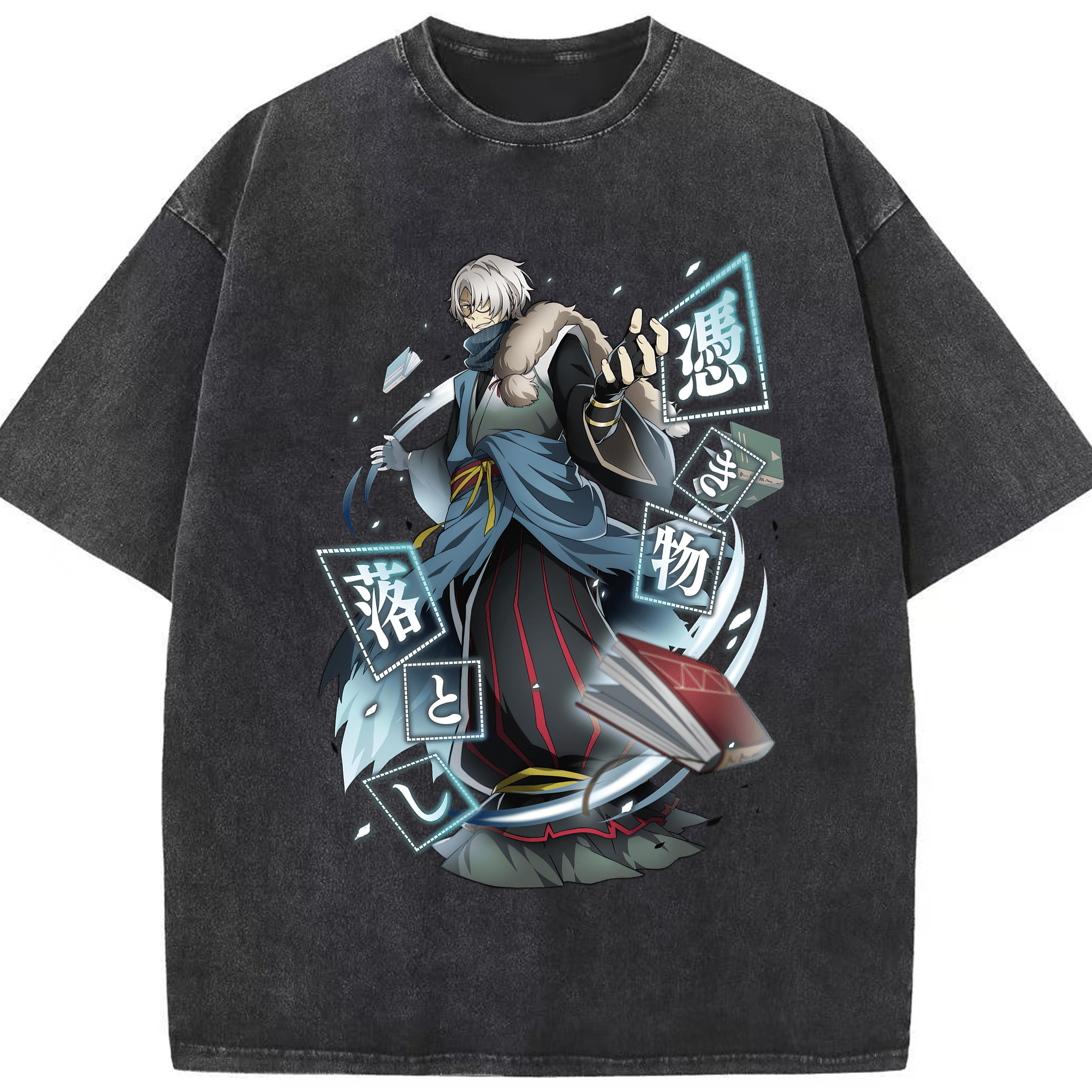 （画像用） 文豪ストレイドッグス Bungo Stray Dogs 綿100% ヴィンテージ風 半袖Tシャツ（フロントプリント）